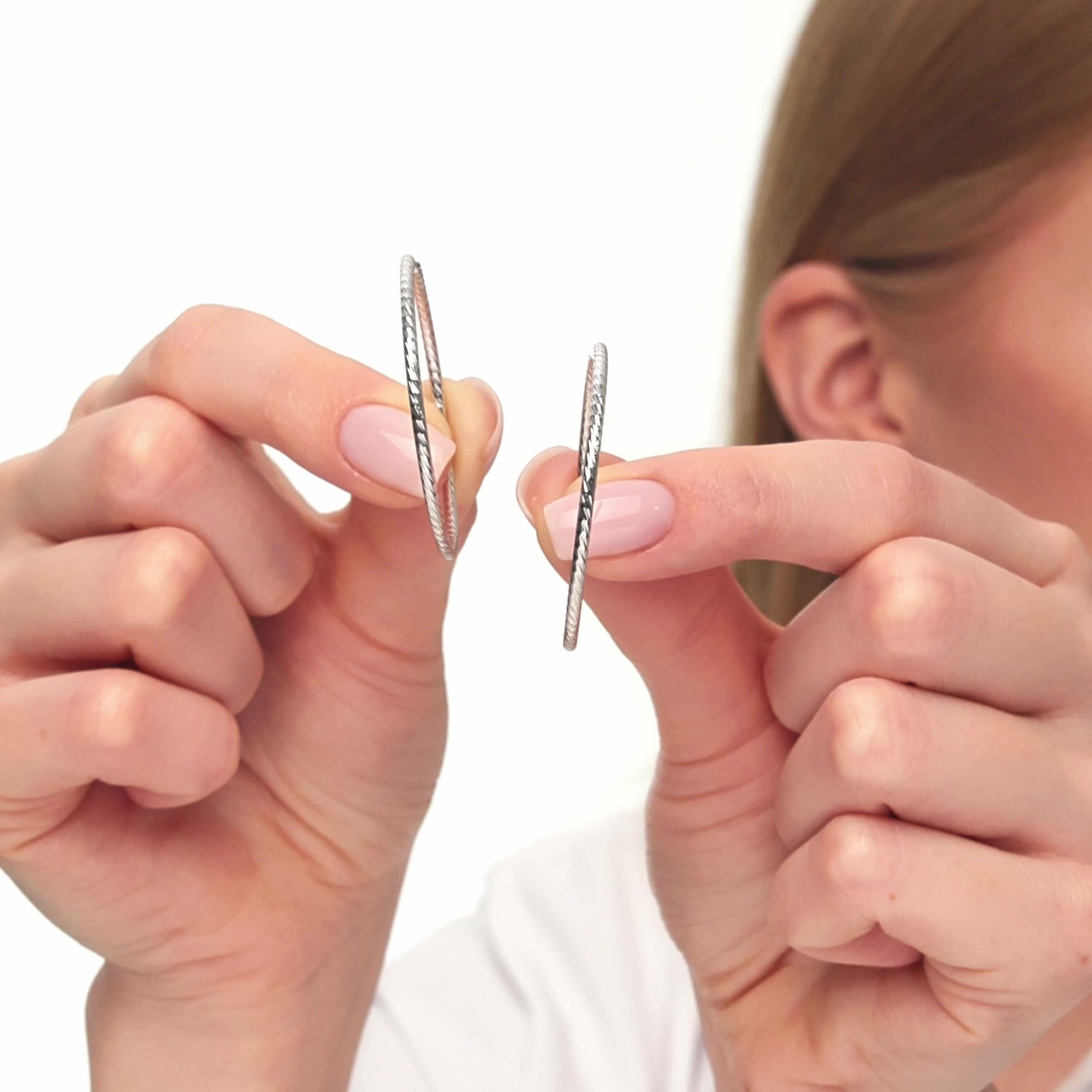 Серебряные серьги-конго