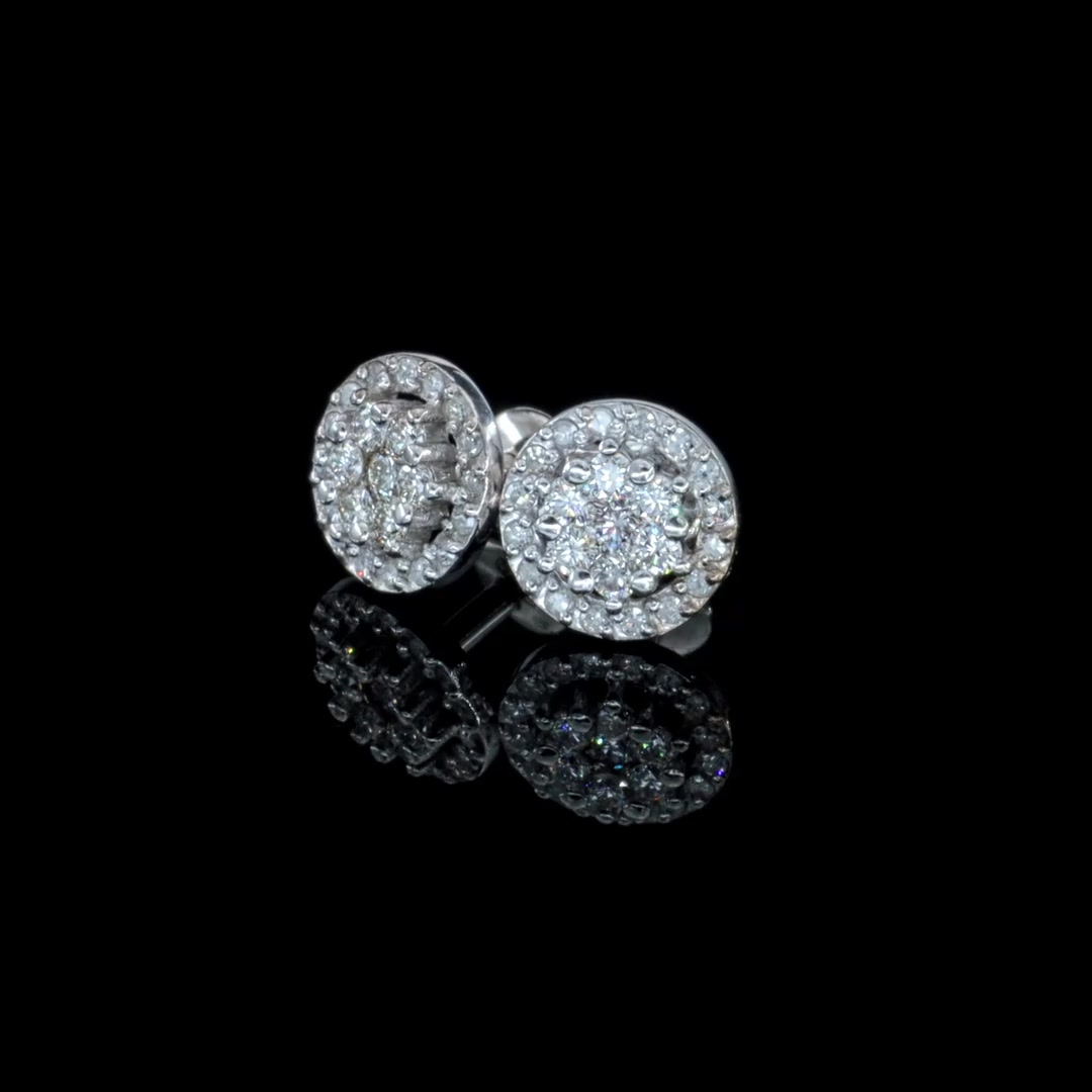 Золотые серьги с бриллиантами