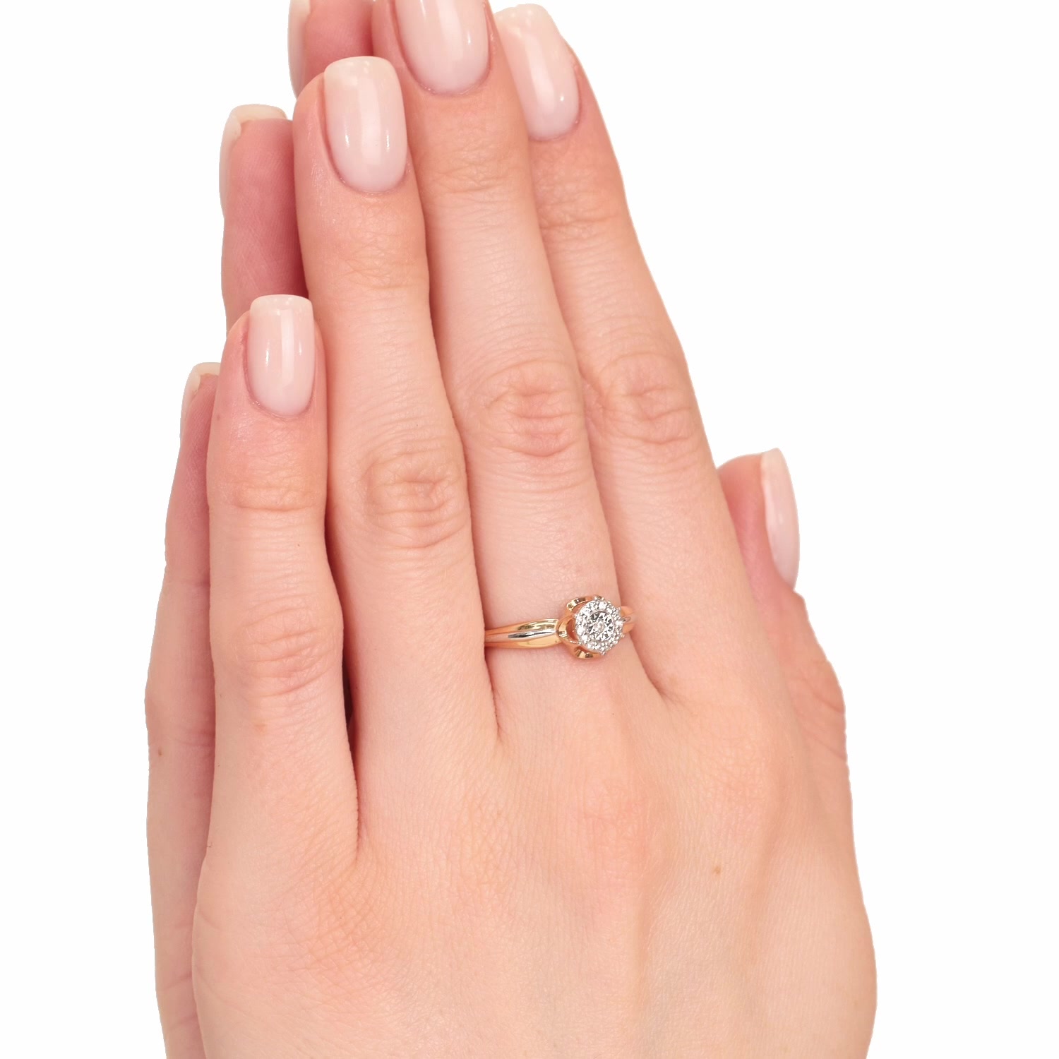 Золотое кольцо с бриллиантами