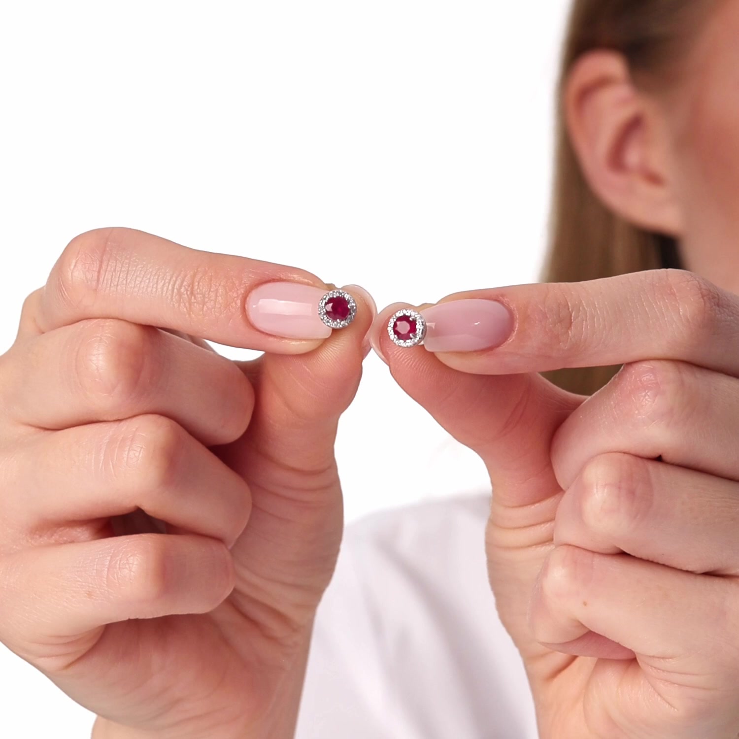 Серебряные серьги с рубинами и сапфирами