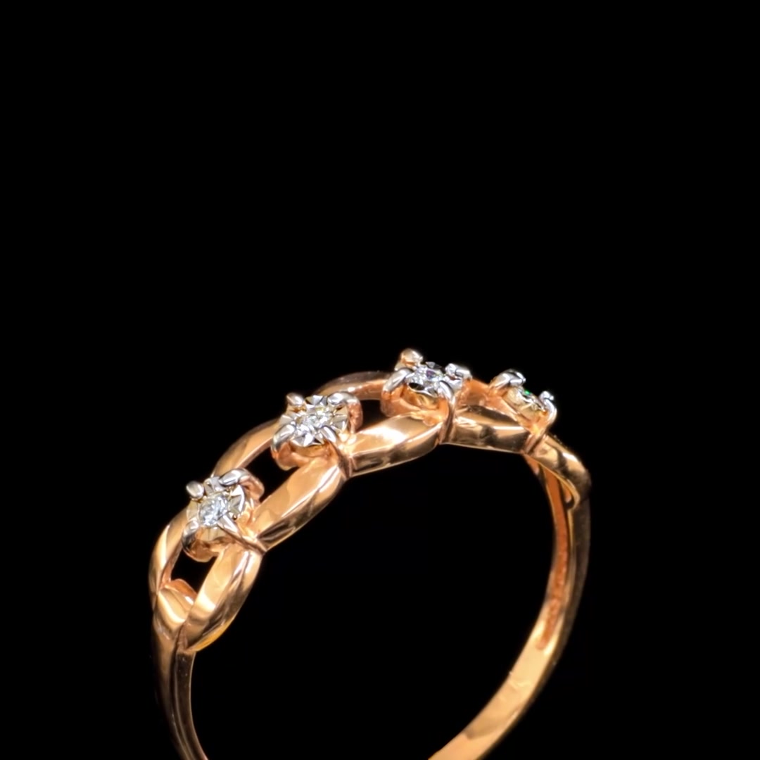 Золотое кольцо с бриллиантами