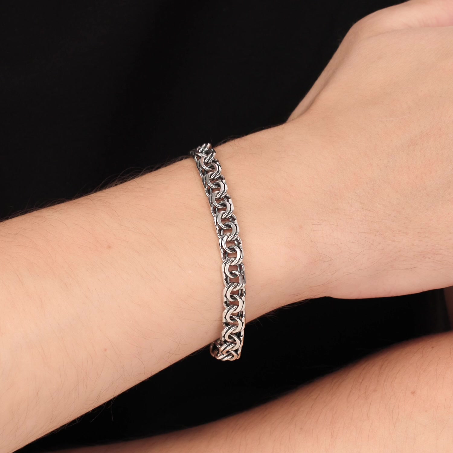 Серебряный браслет ручной работы полновесный