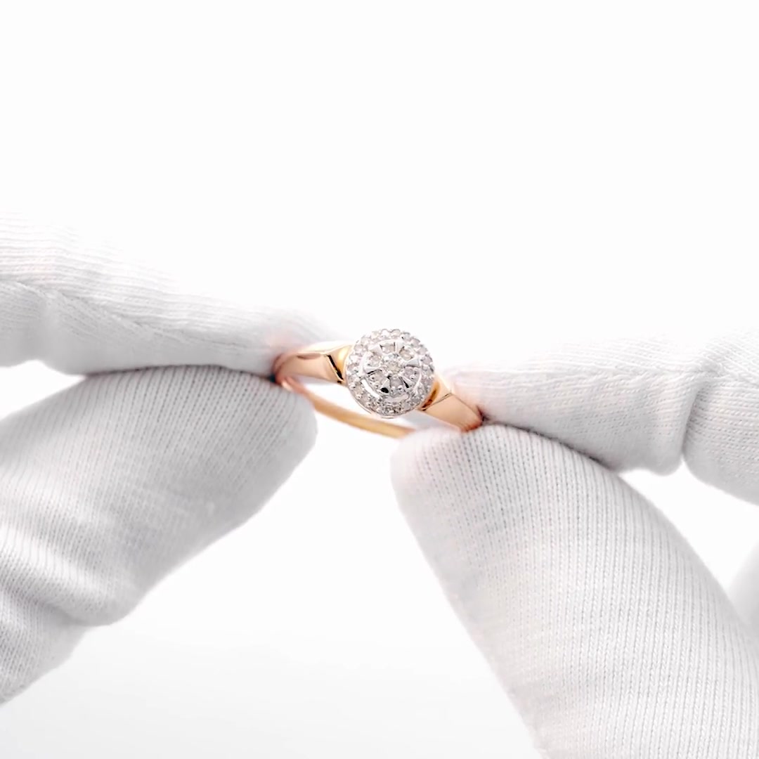 Золотое кольцо с бриллиантами