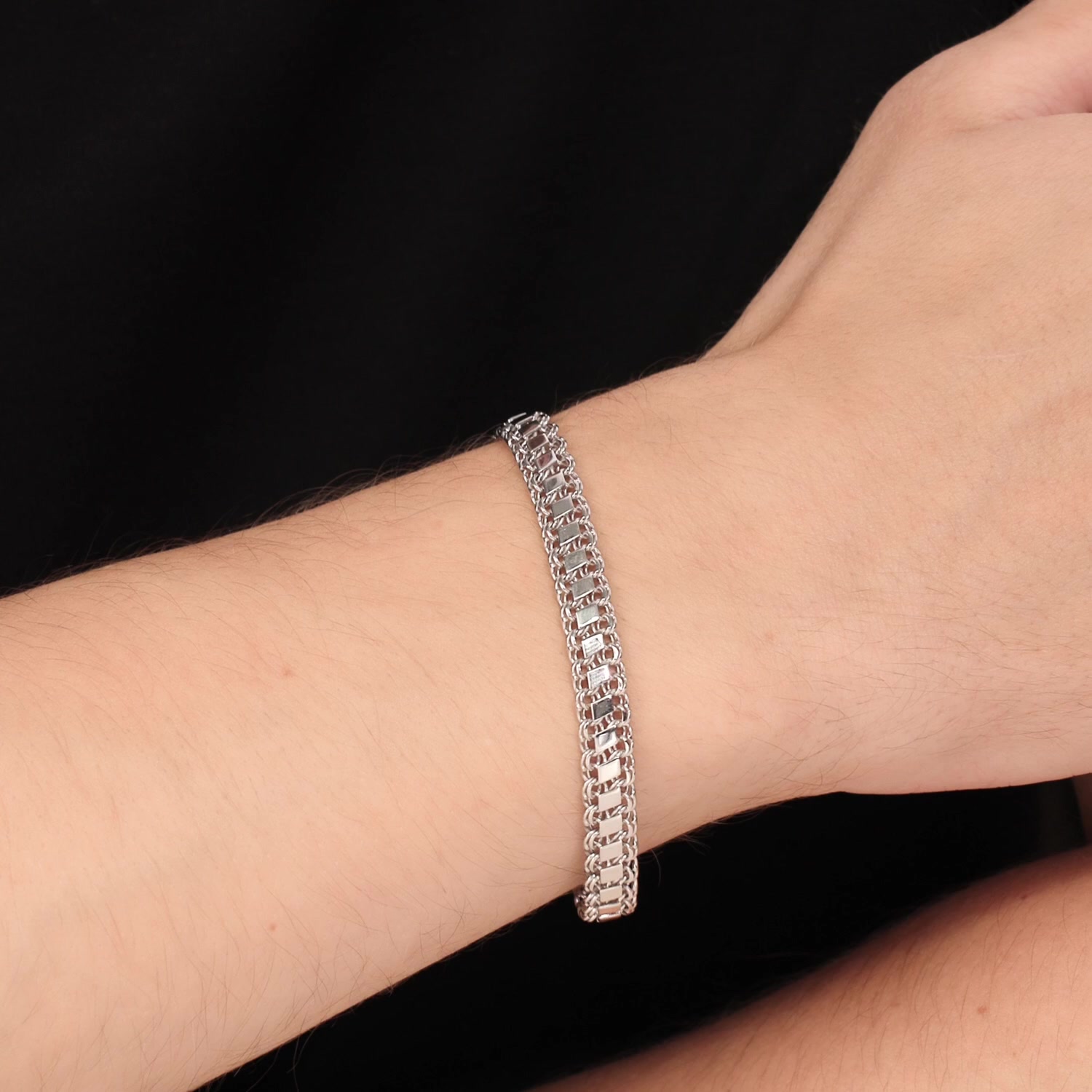 Серебряный браслет полновесный