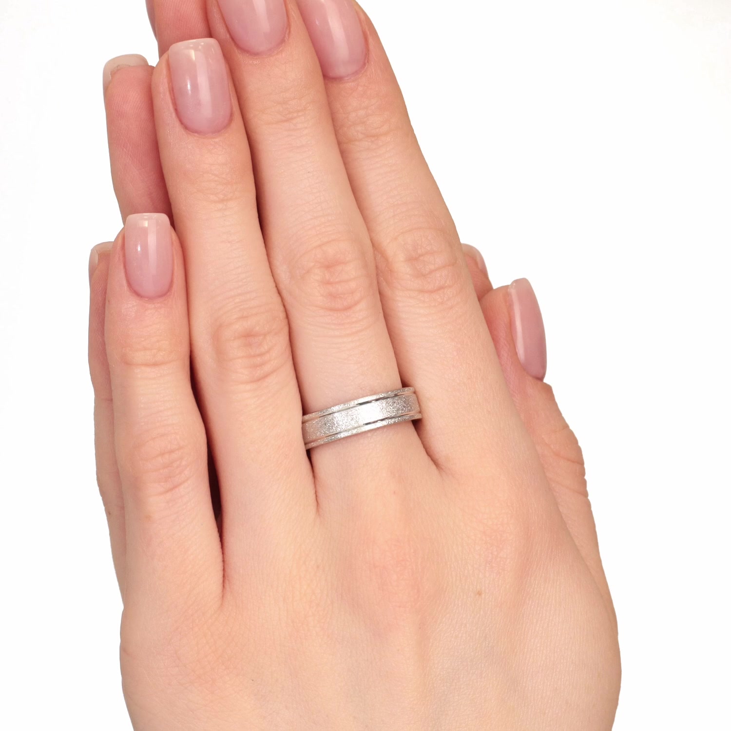 Серебряное обручальное кольцо Comfort fit