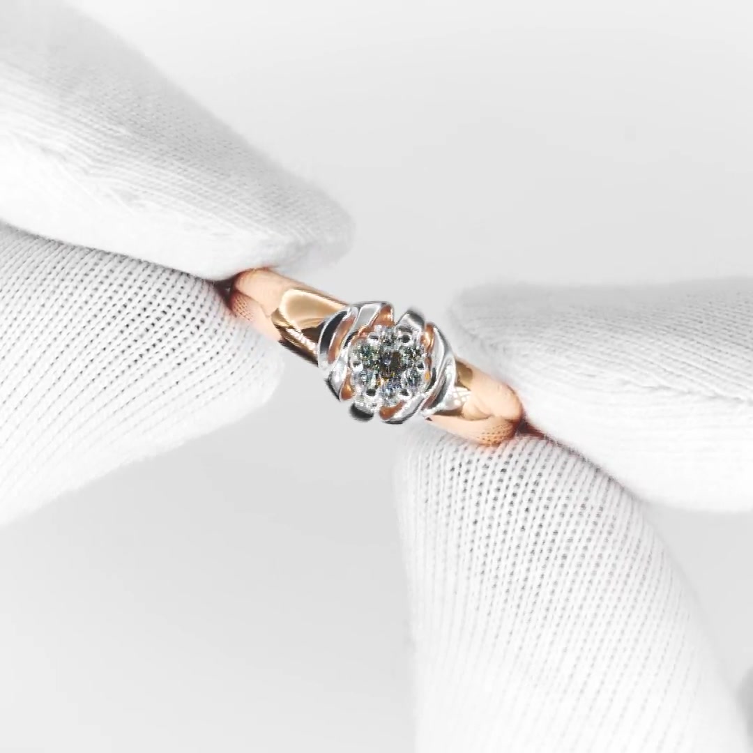 Золотое кольцо с бриллиантами