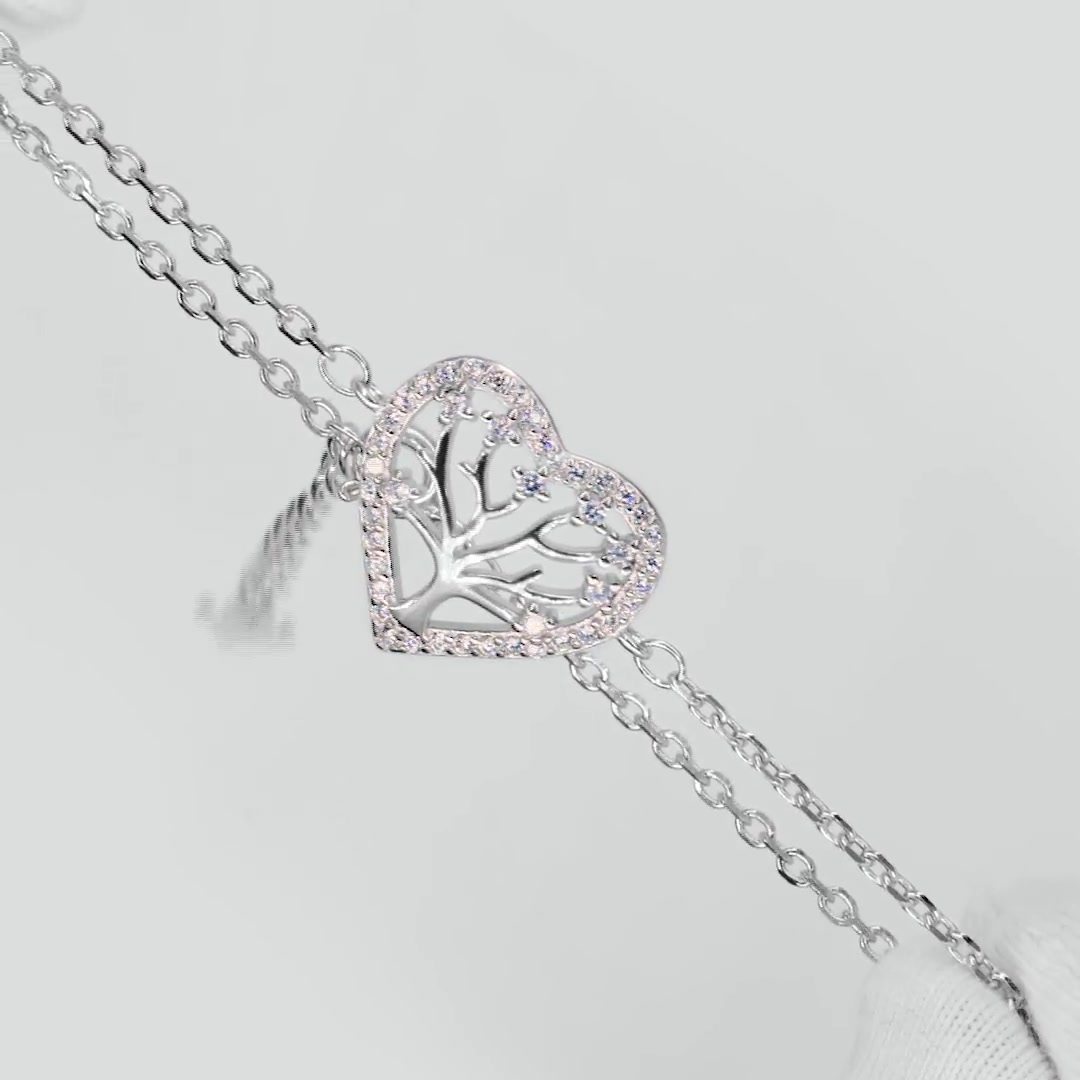 Серебряный браслет с фианитами