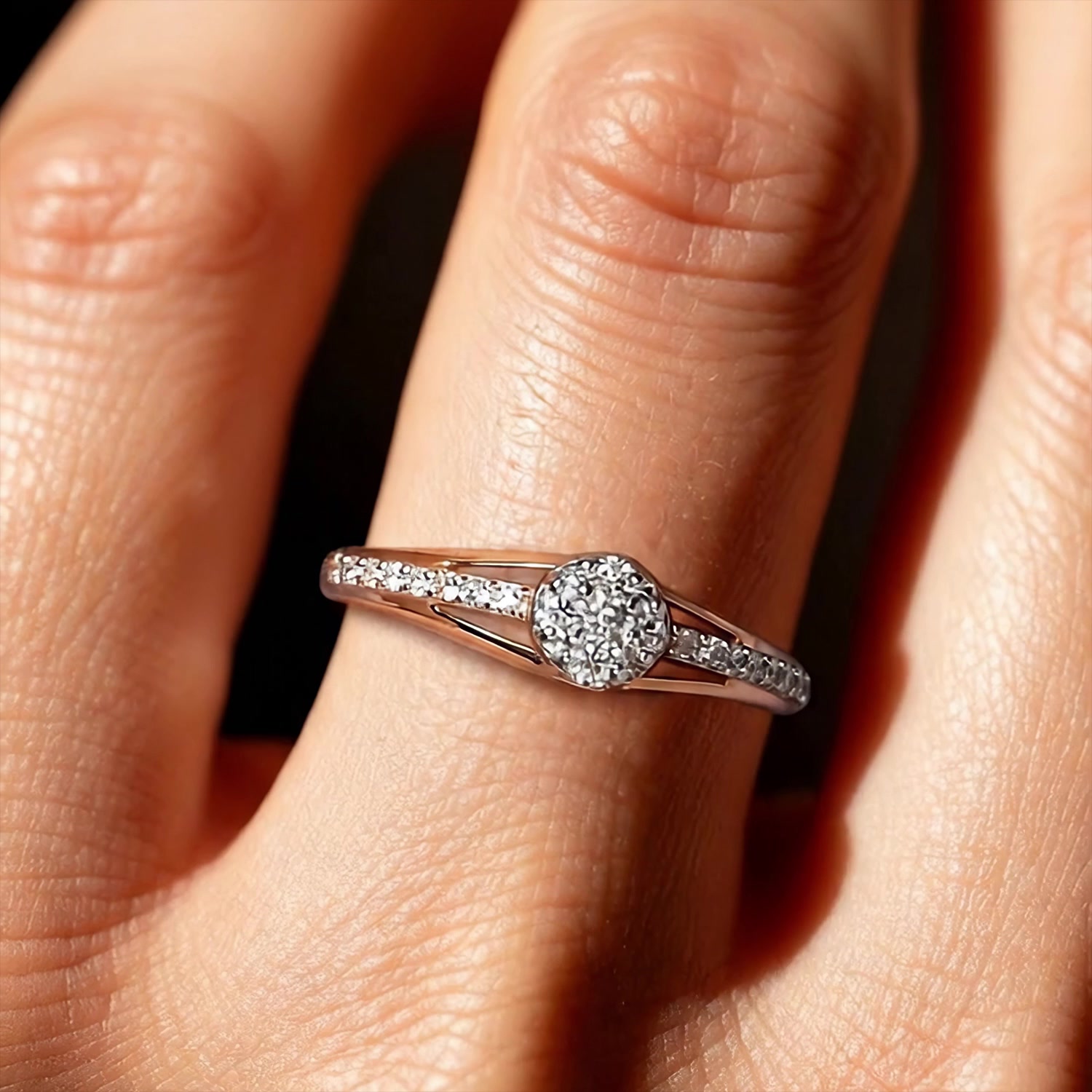 Золотое кольцо с бриллиантами