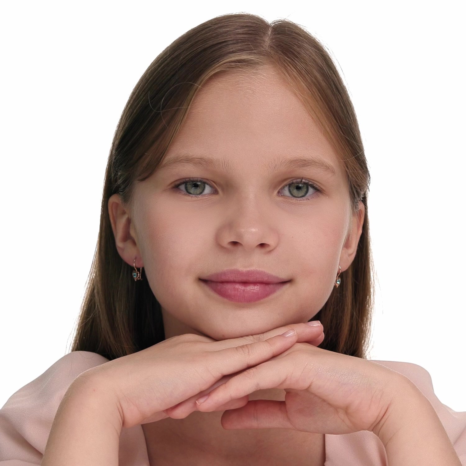 Золотые серьги с фианитами