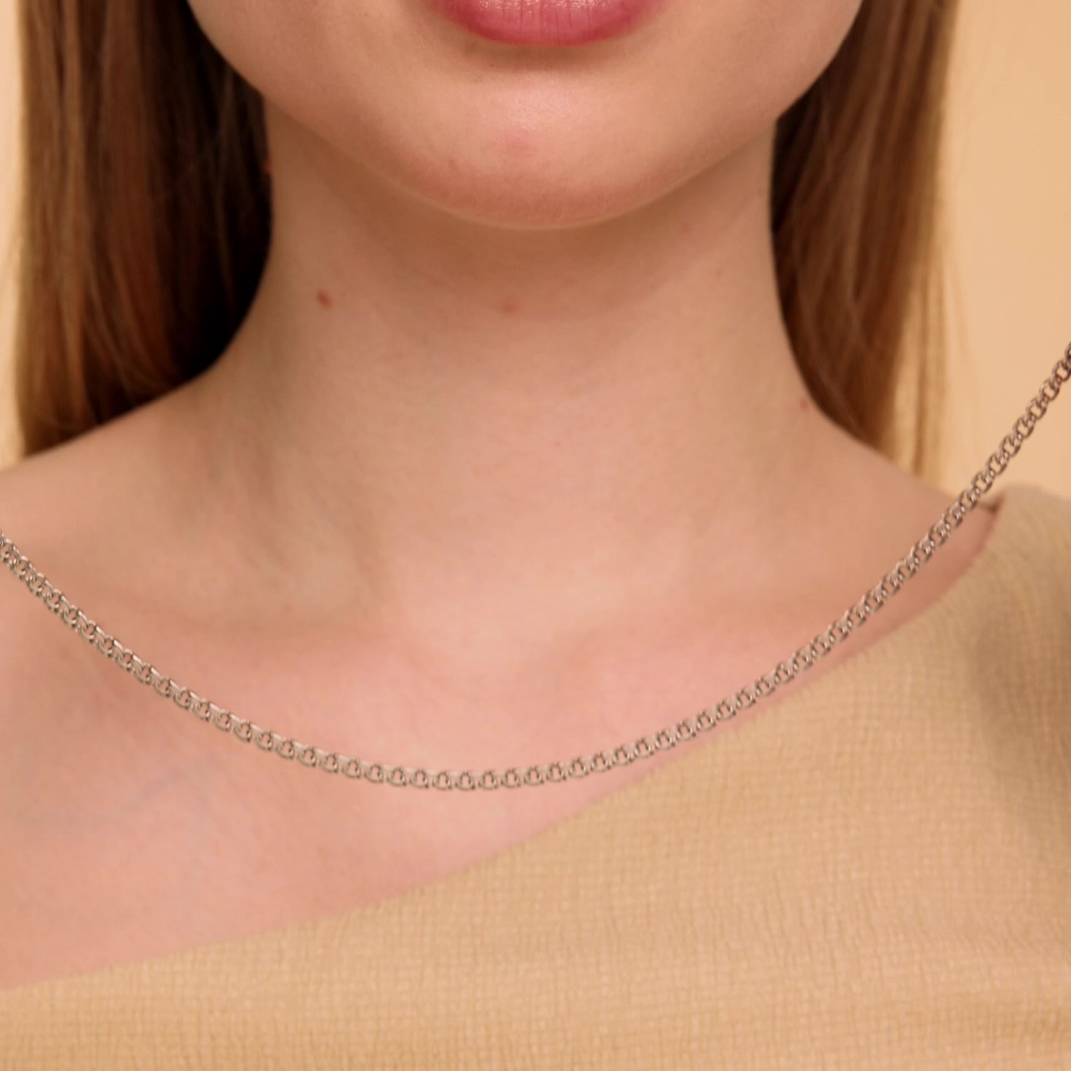 Серебряная цепь ручной работы полновесная