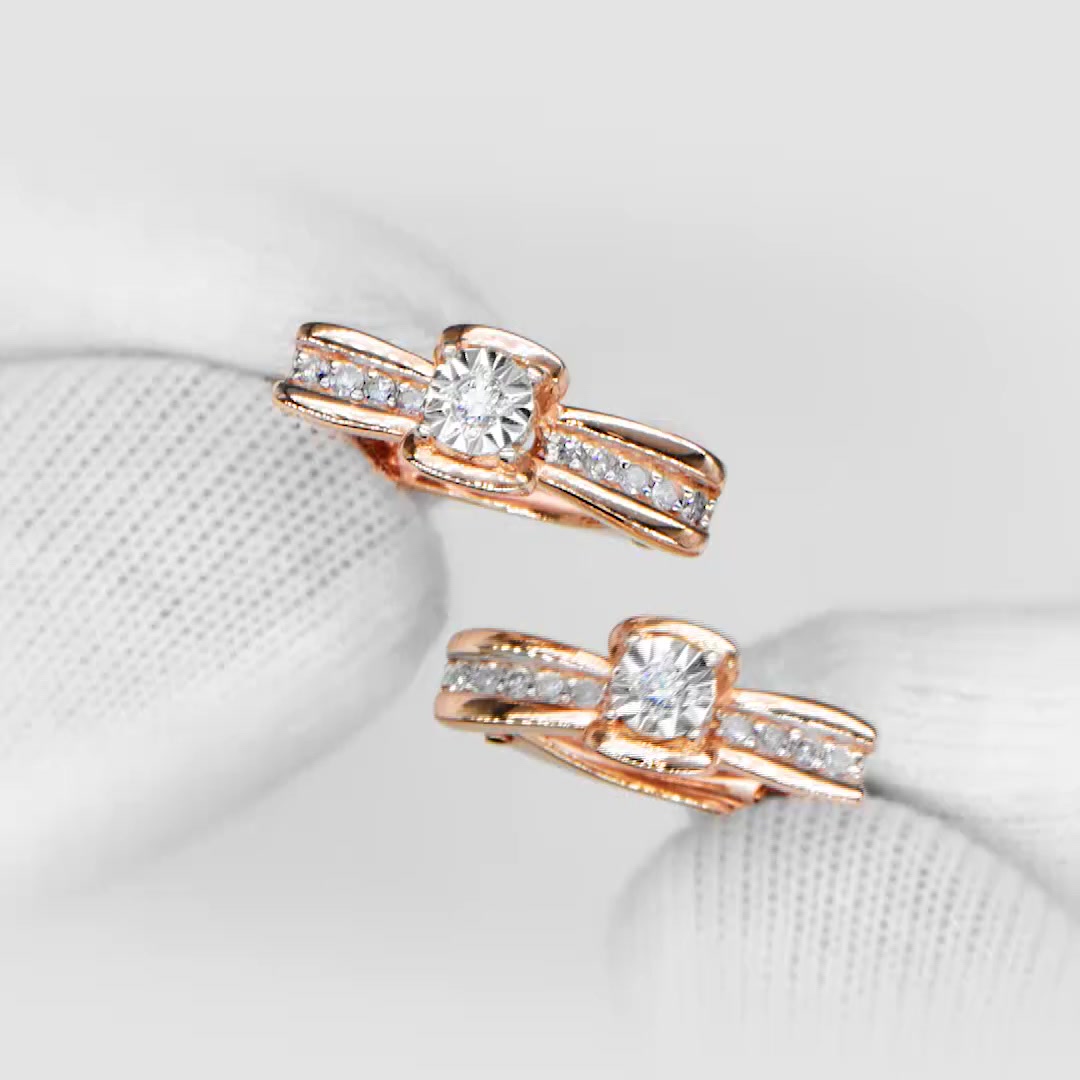 Золотые серьги с бриллиантами