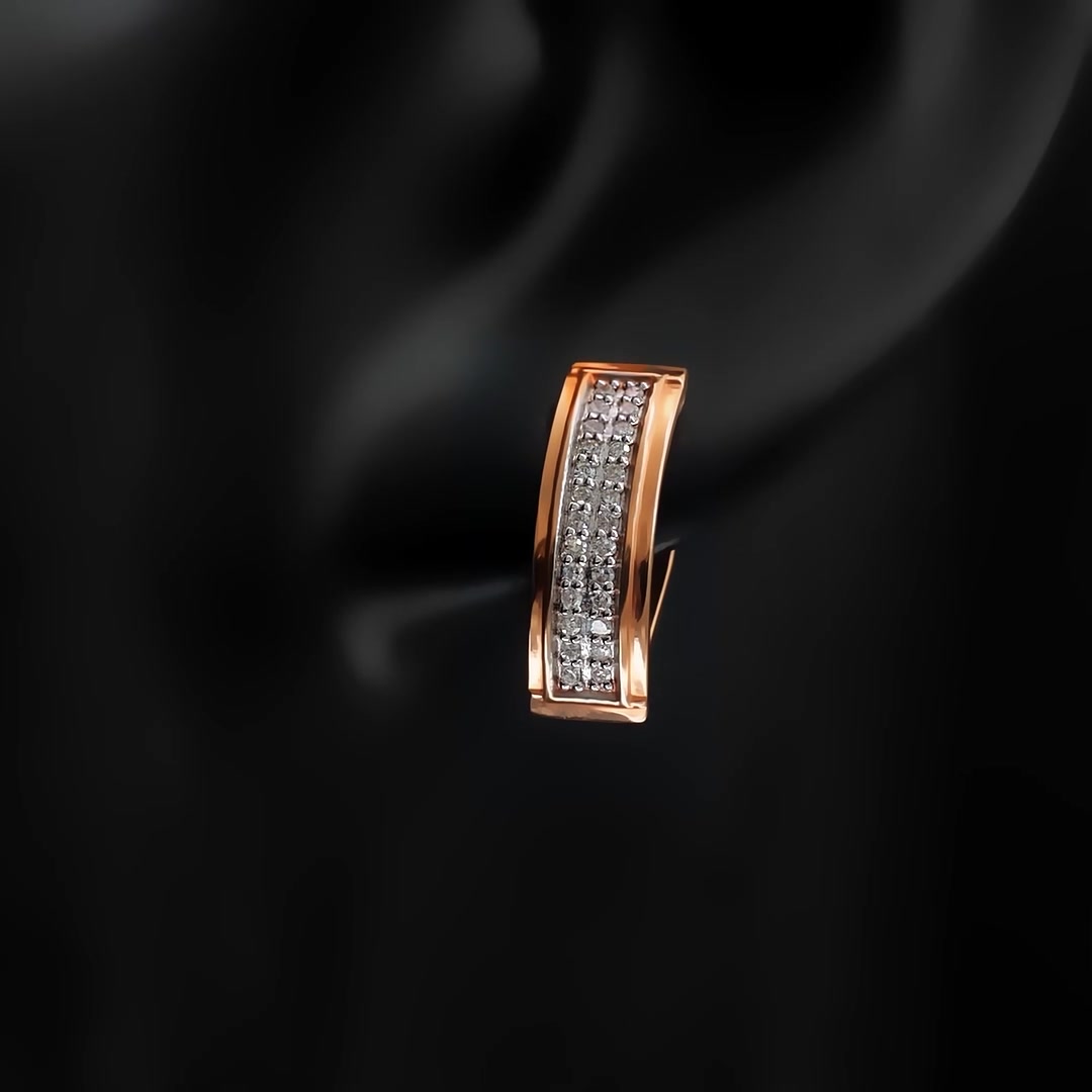 Золотые серьги с бриллиантами