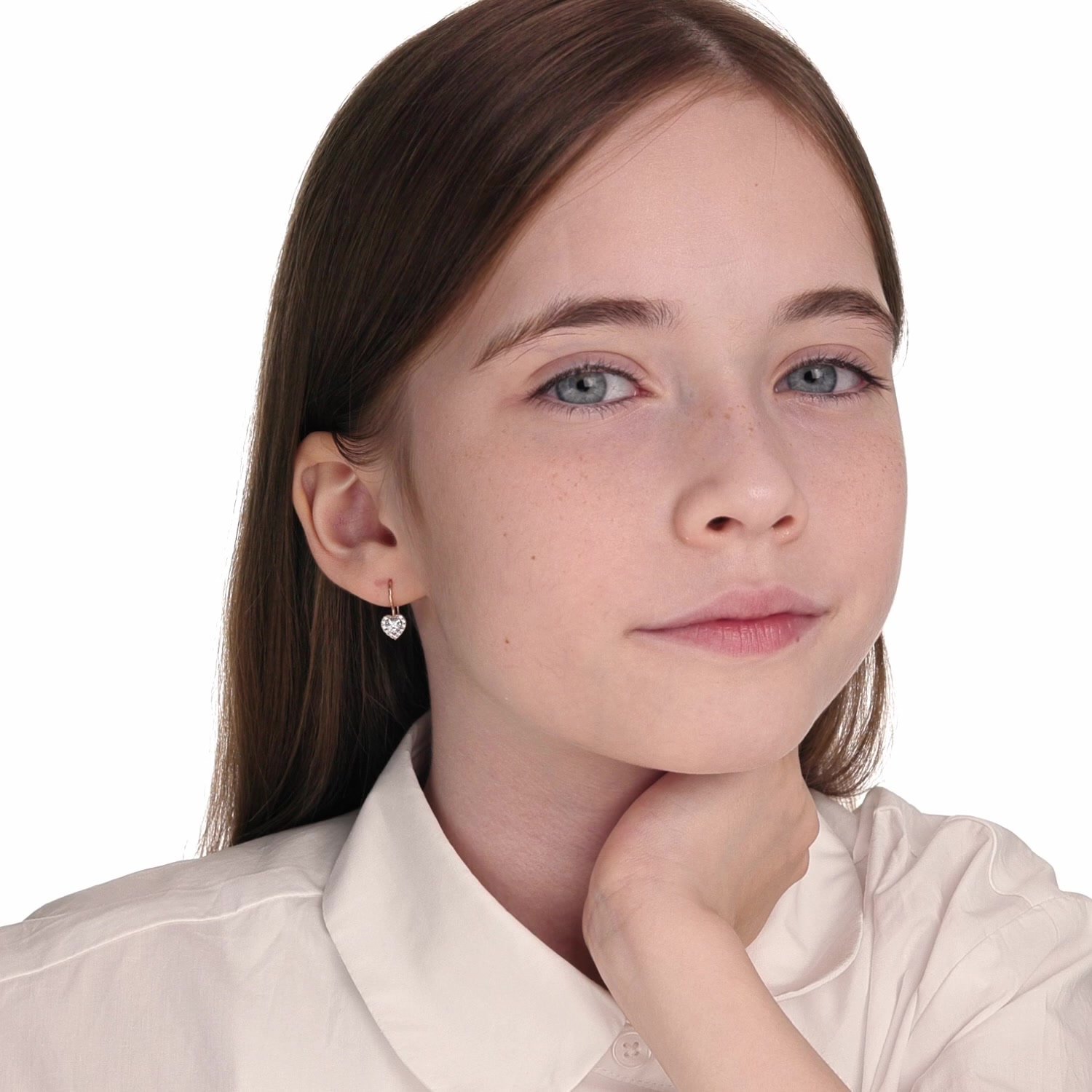 Золотые серьги с фианитами