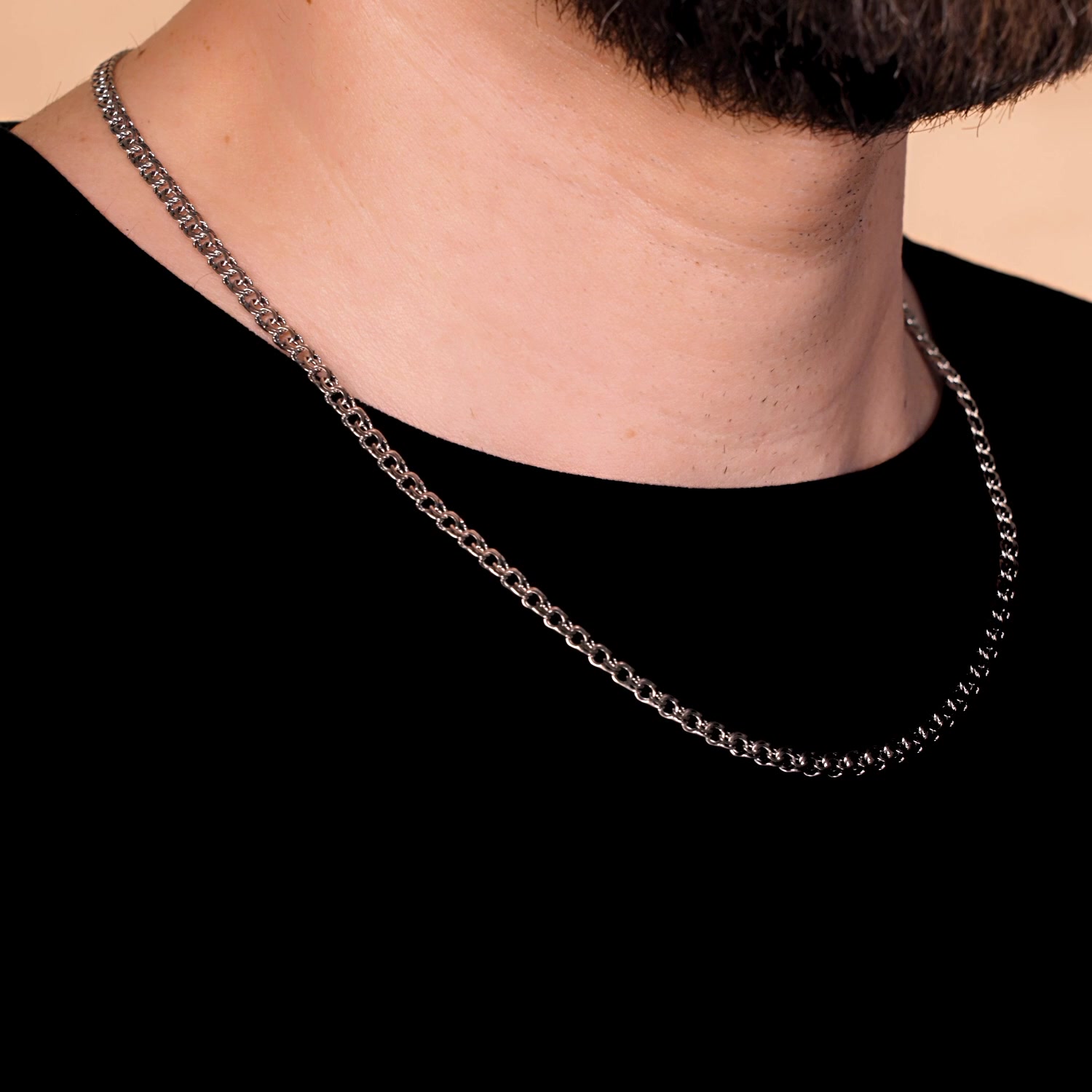 Серебряная цепь ручной работы полновесная