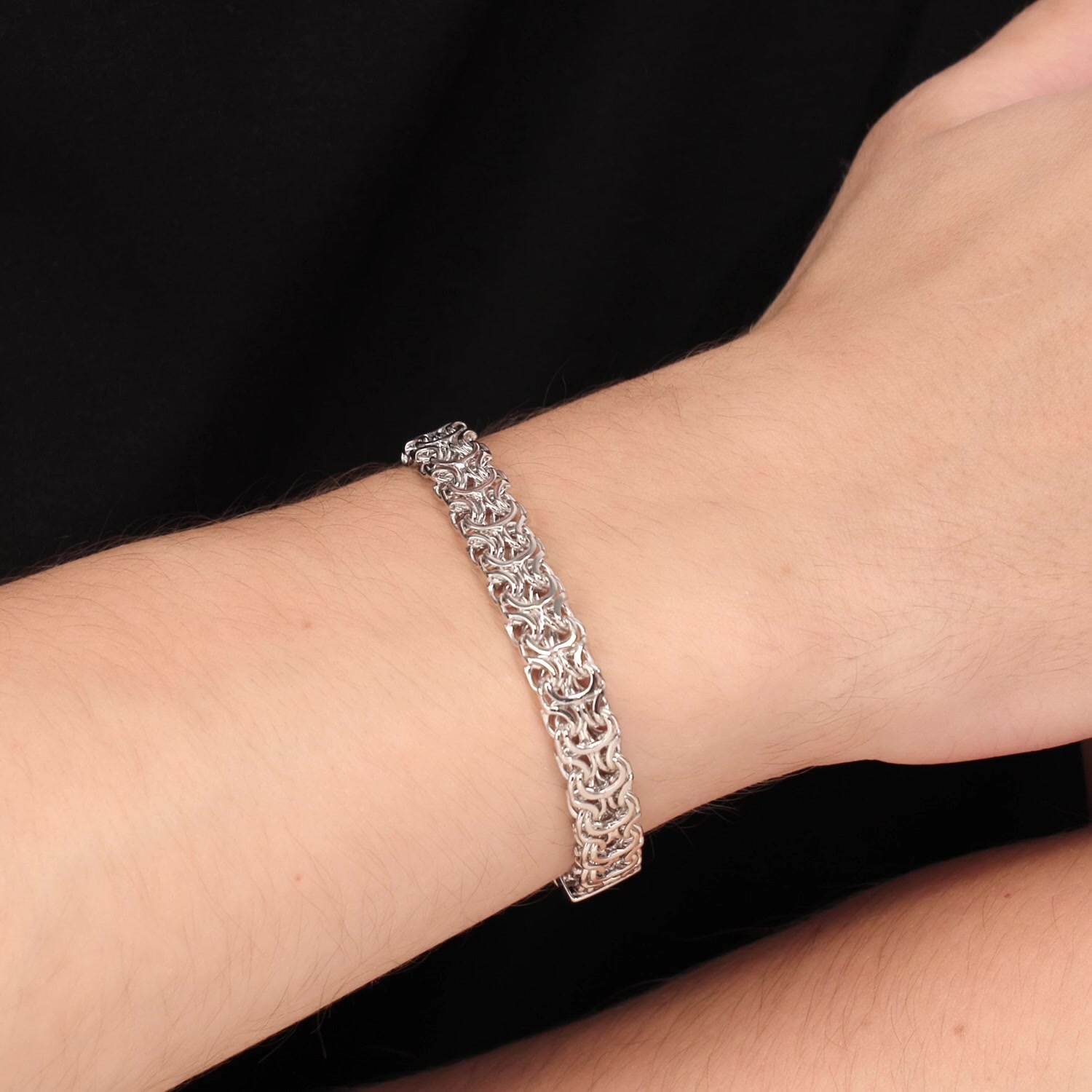 Серебряный браслет ручной работы полновесный