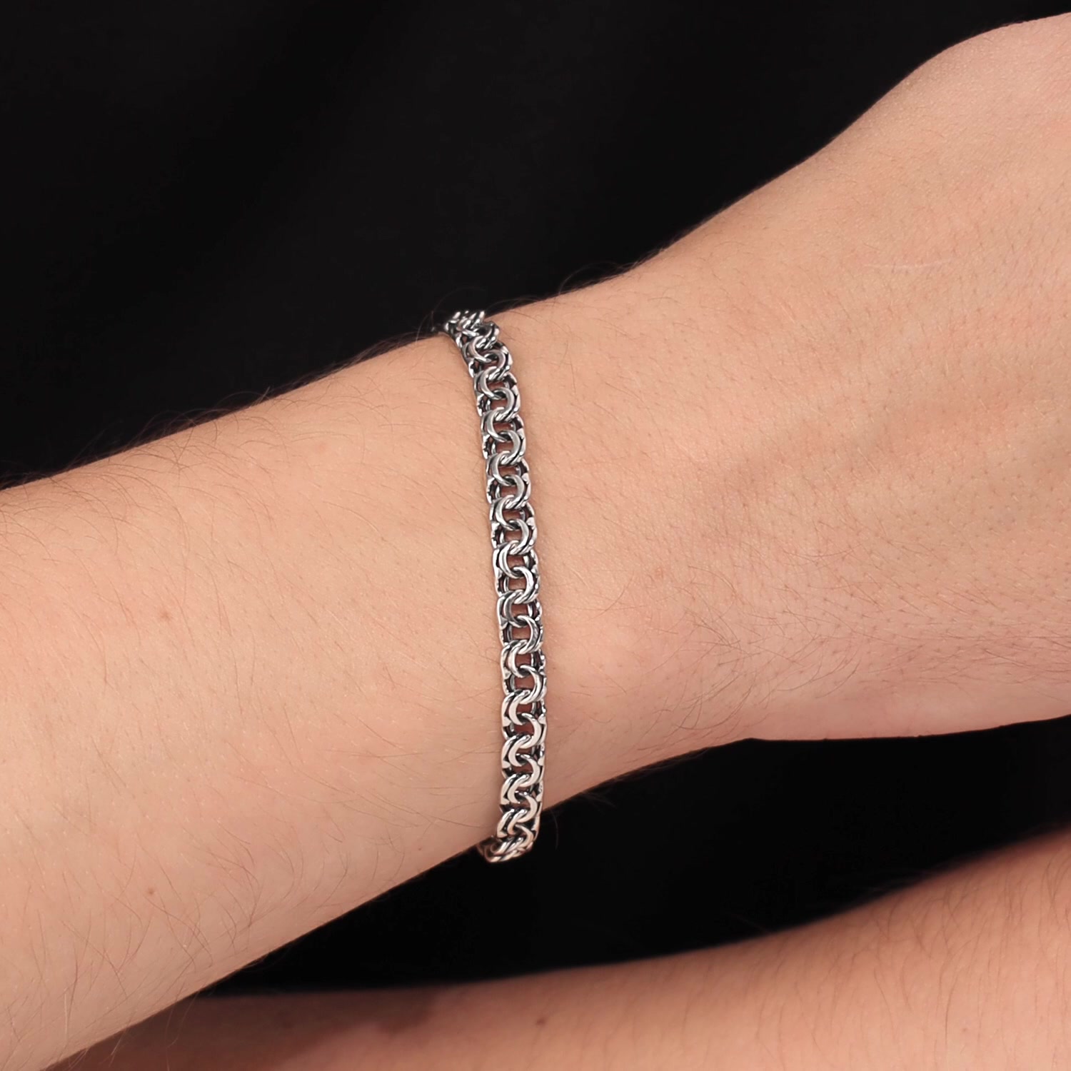 Серебряный браслет ручной работы полновесный