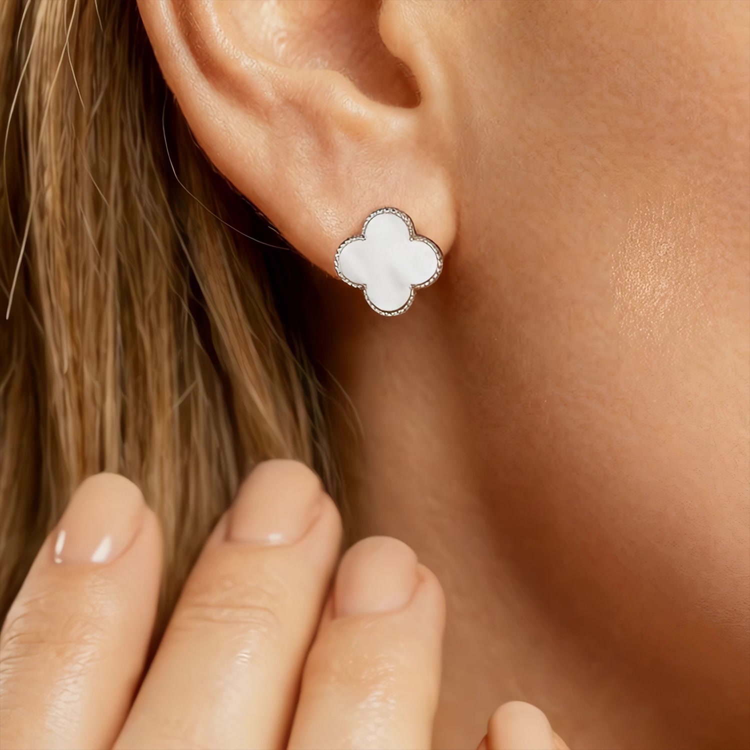 Серебряные серьги с перламутром