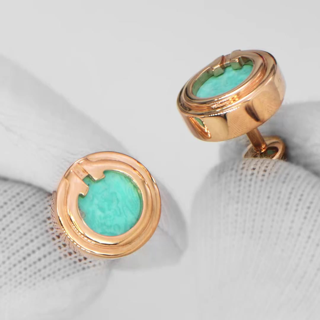 Золотые серьги с бирюзой