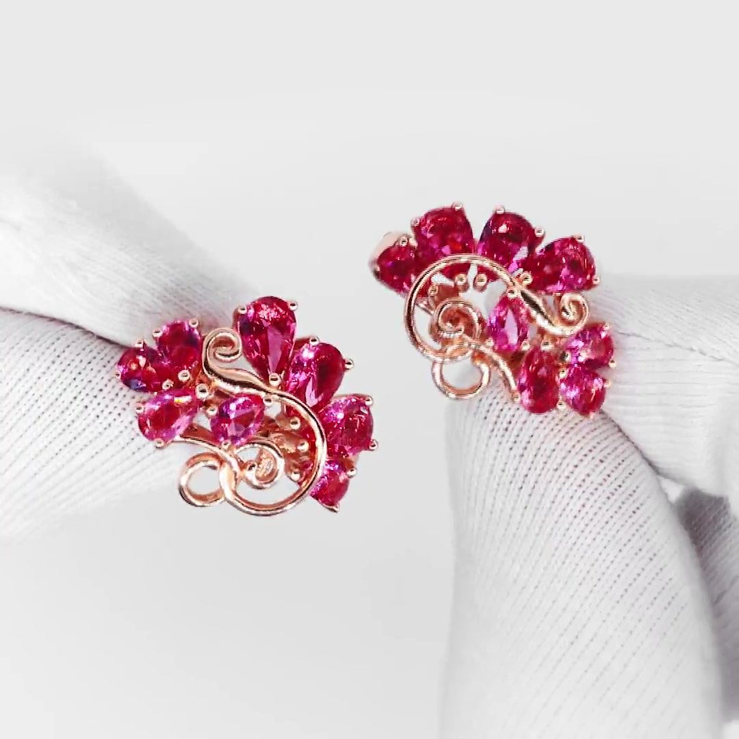 Серебряные серьги с ситаллами