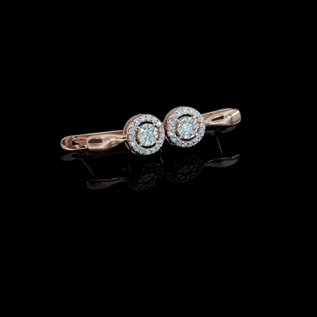 Золотые серьги с бриллиантами