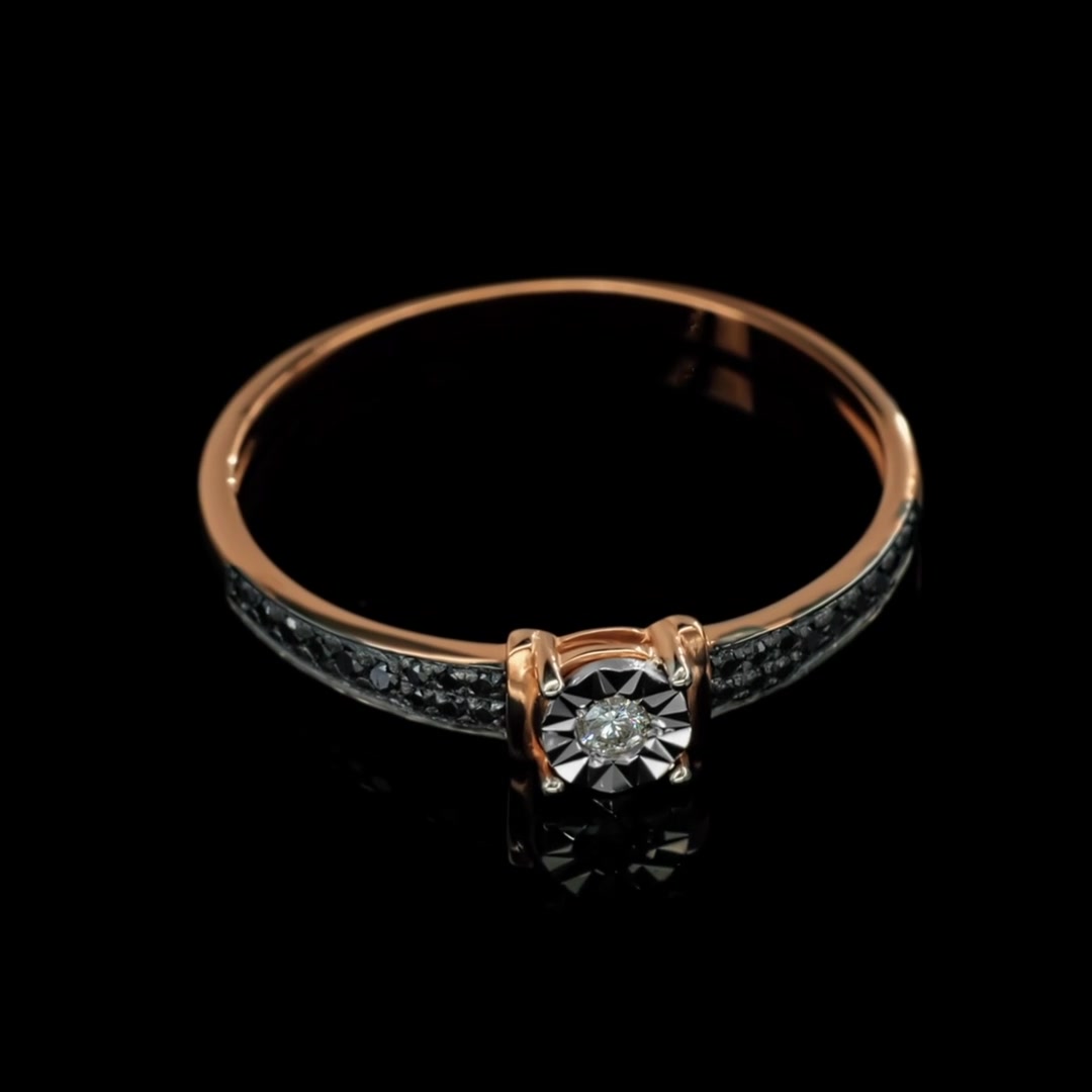 Золотое кольцо с бриллиантами