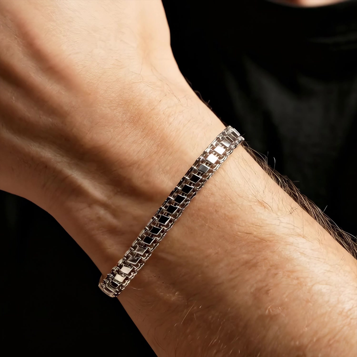 Серебряный браслет полновесный