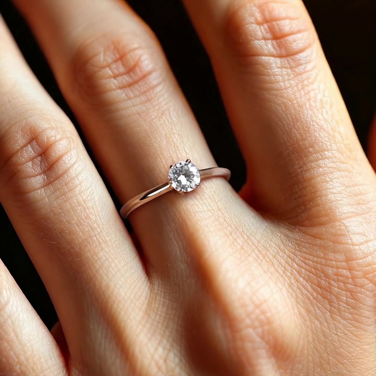 Золотое кольцо с фианитом