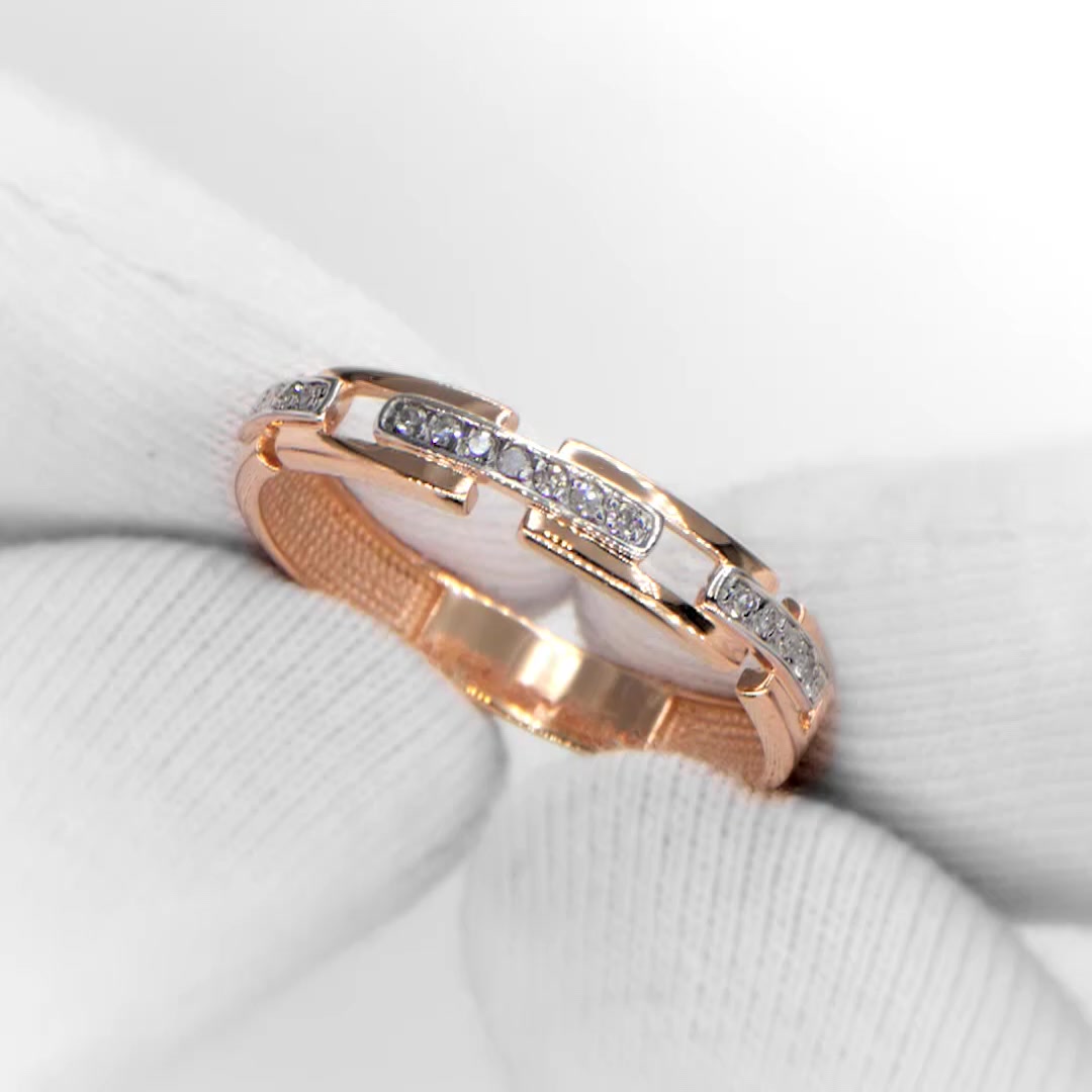 Золотое кольцо с бриллиантами