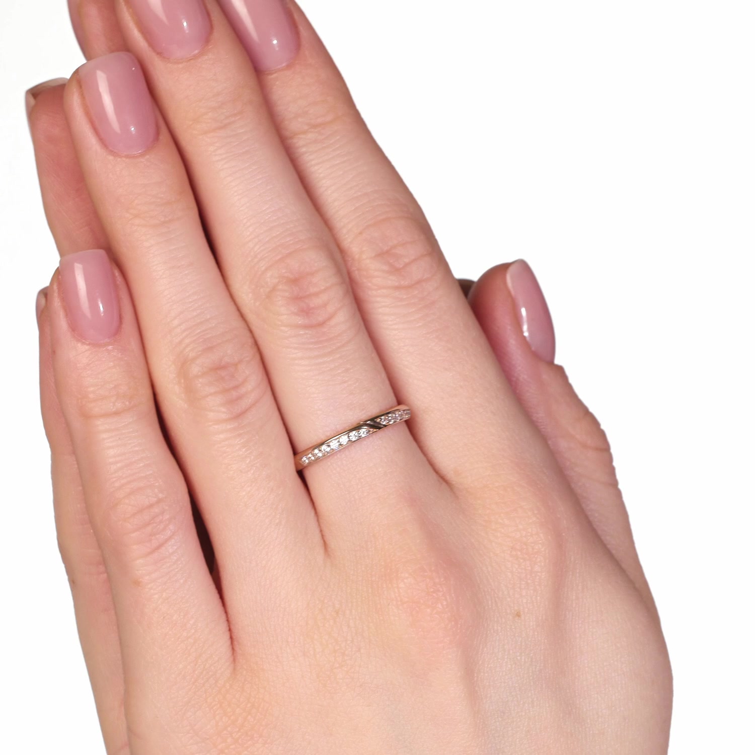 Золотое кольцо с фианитами