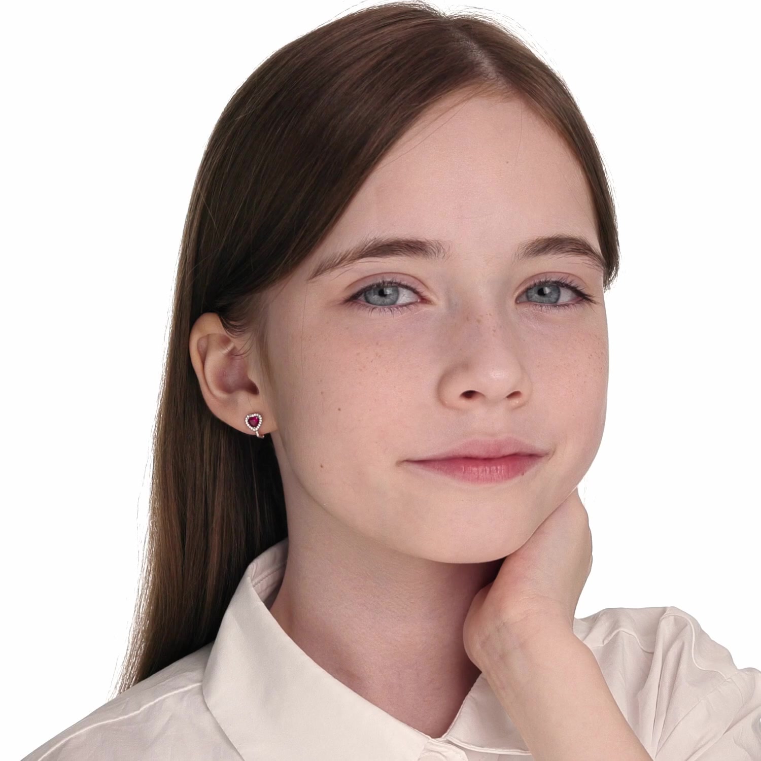 Серебряные серьги с фианитами