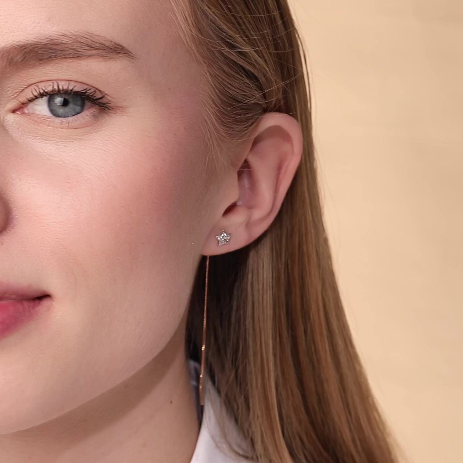 Золотые серьги с фианитами