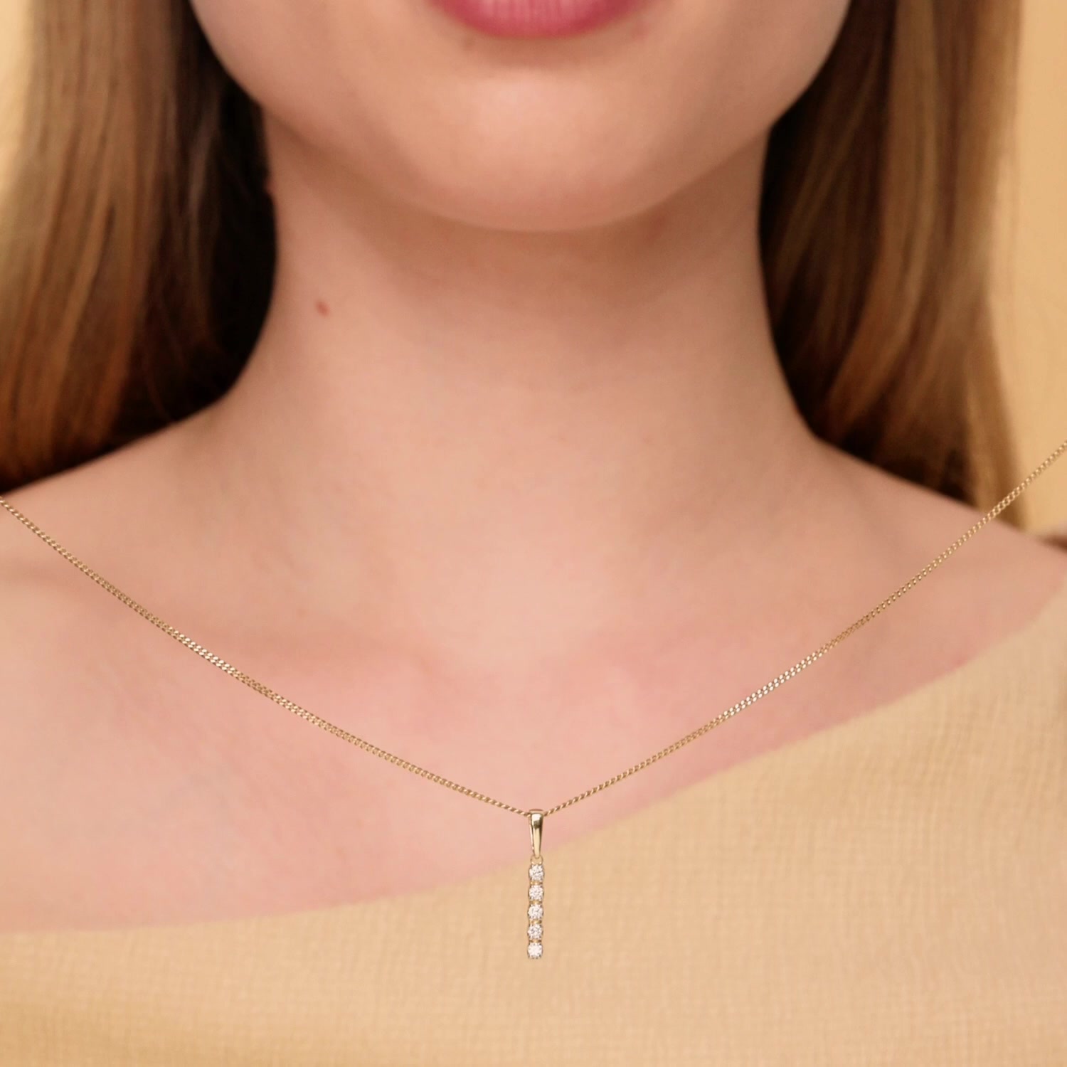 Золотая подвеска с бриллиантами