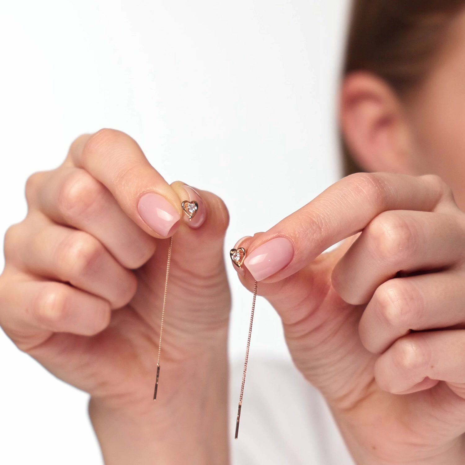 Золотые серьги с фианитами