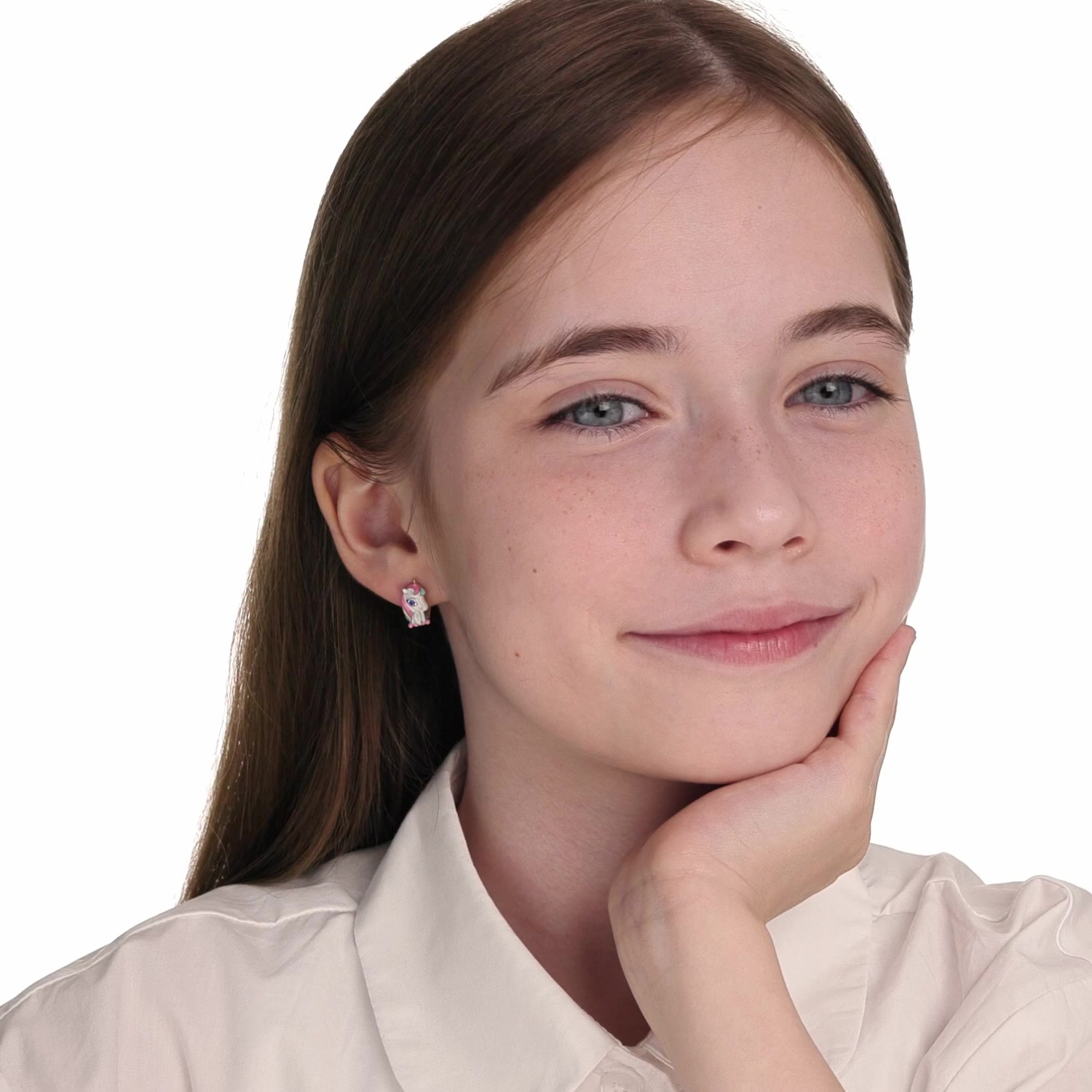 Серебряные серьги с эмалью и фианитами