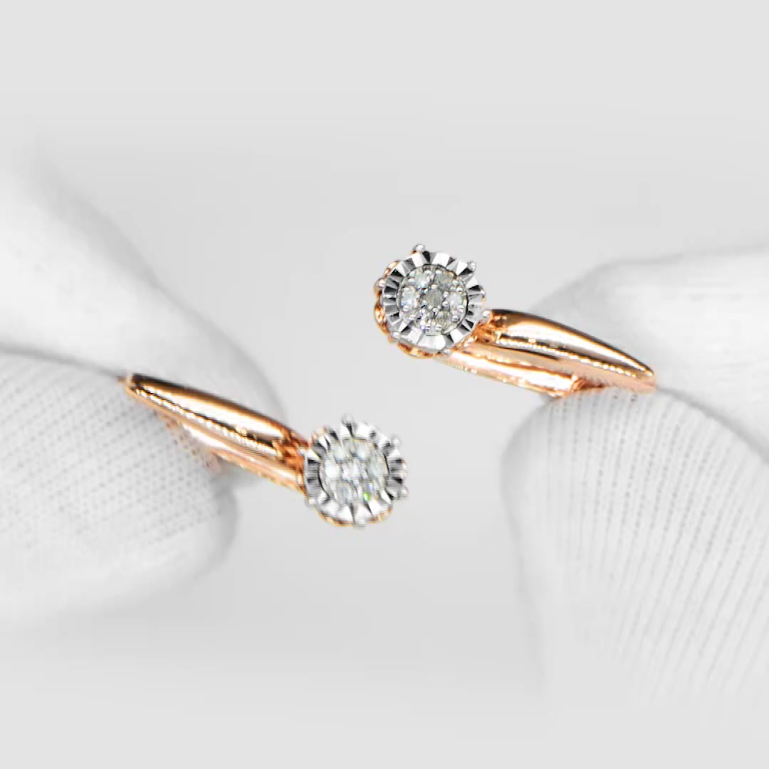 Золотые серьги с бриллиантами