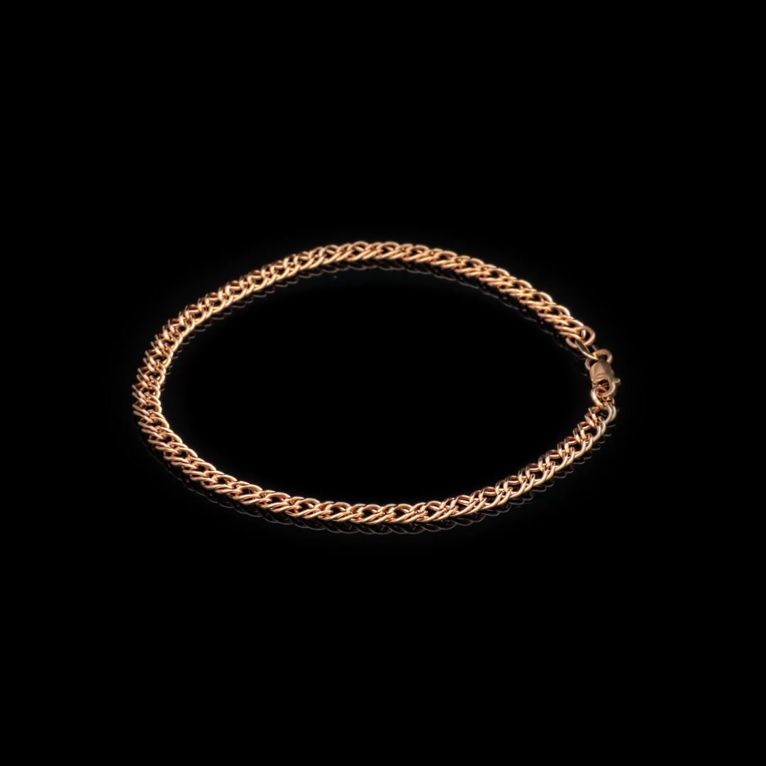 Золотой браслет облегченный