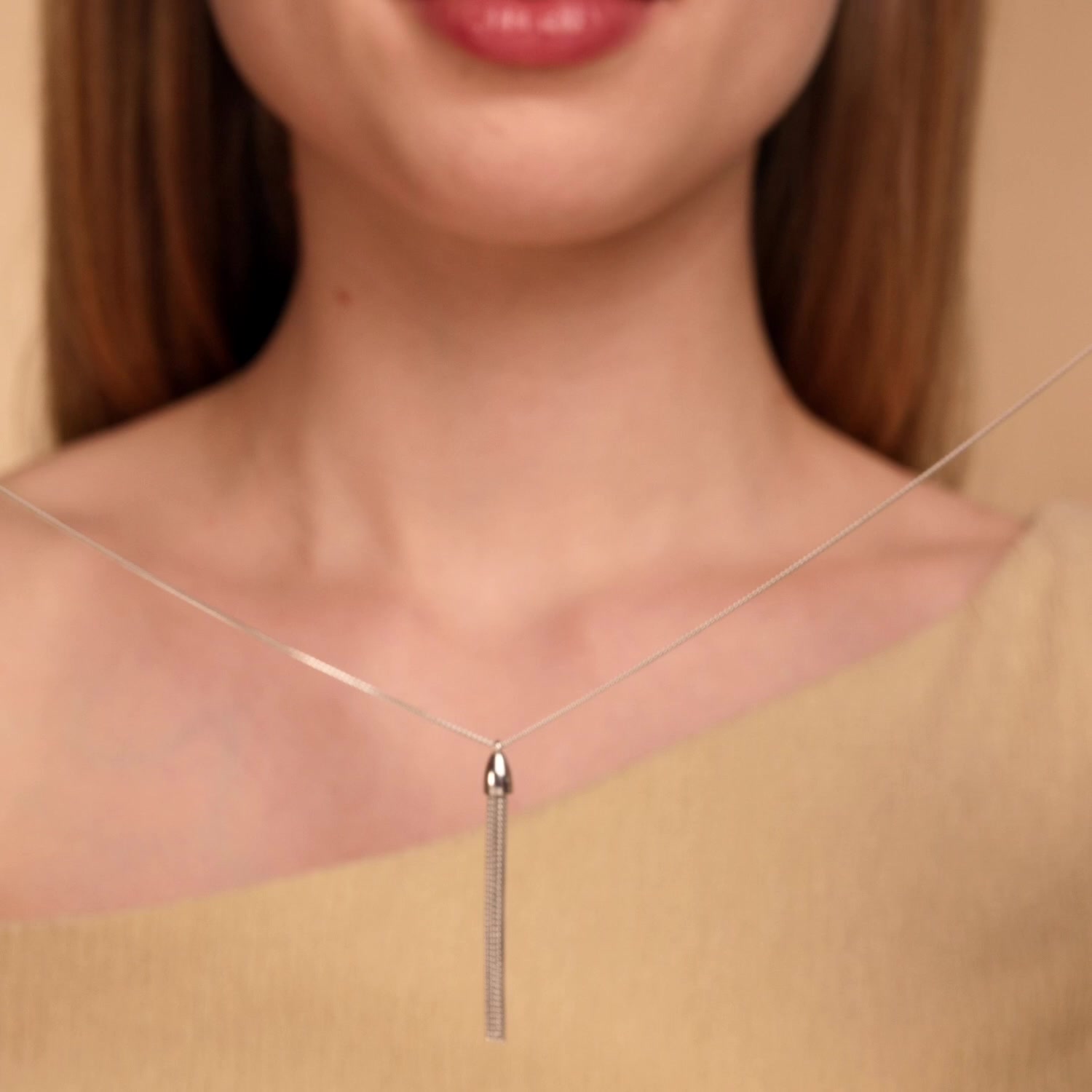 Серебряное колье