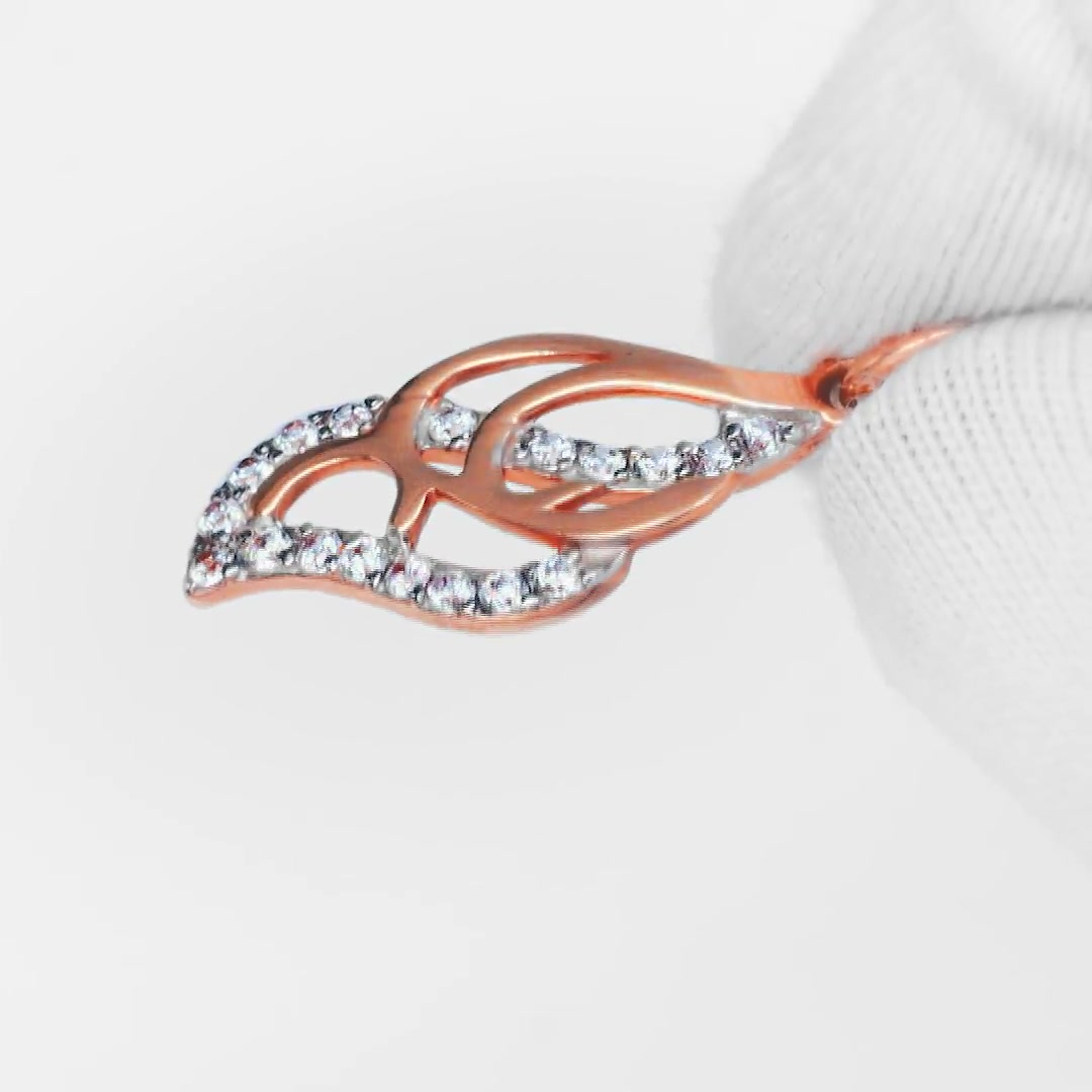 Золотая подвеска с фианитами