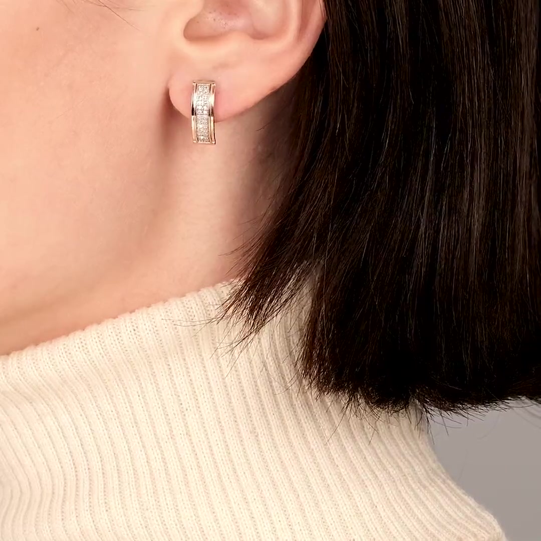 Золотые серьги с бриллиантами