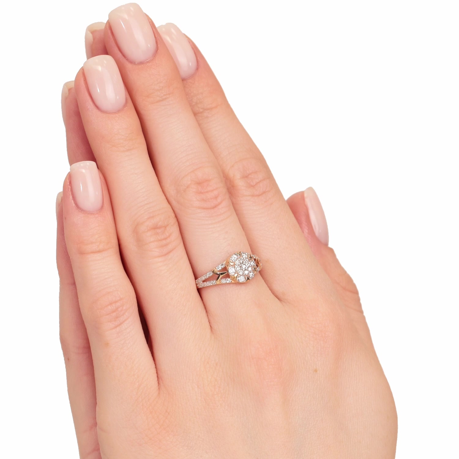 Золотое кольцо с бриллиантами