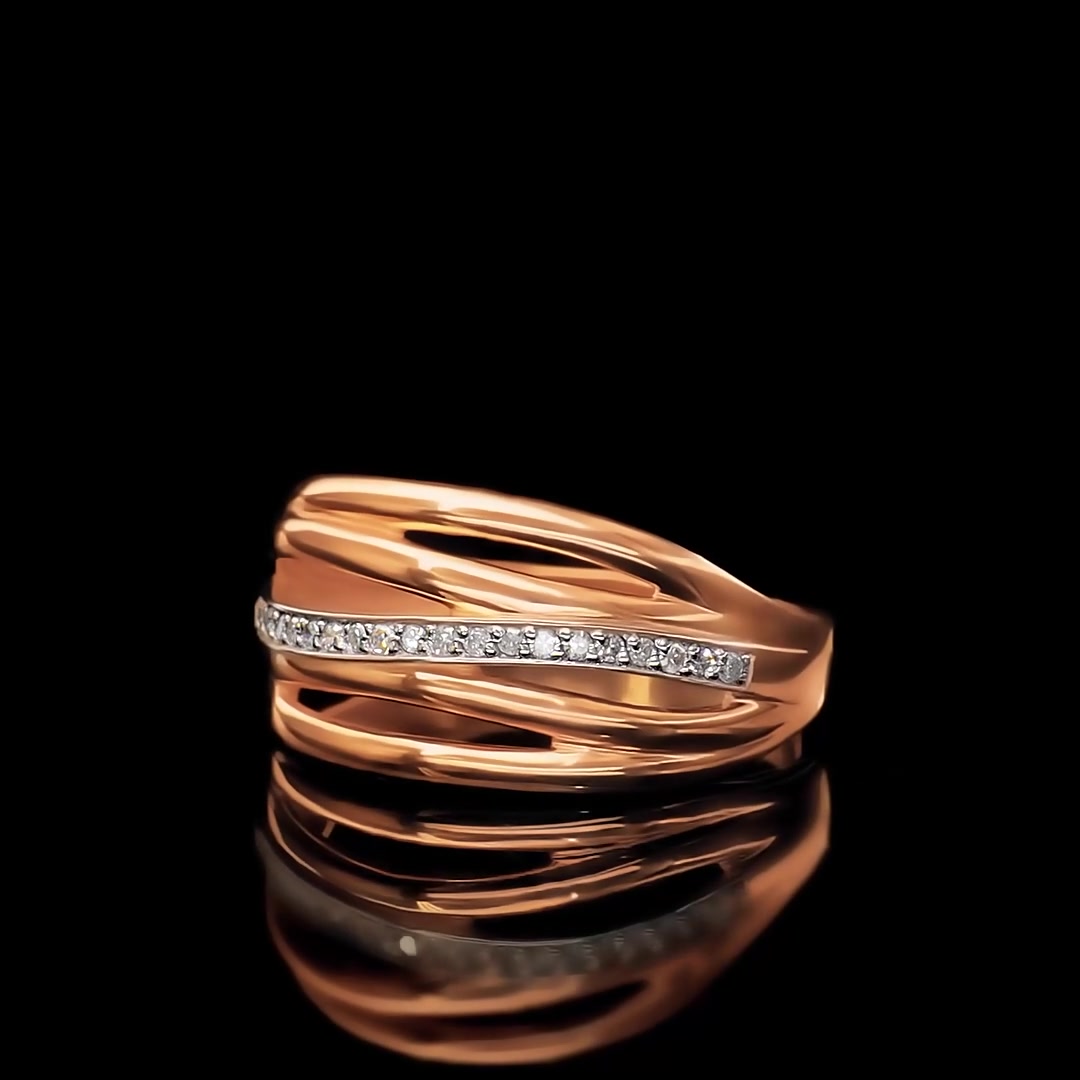 Золотое кольцо с бриллиантами