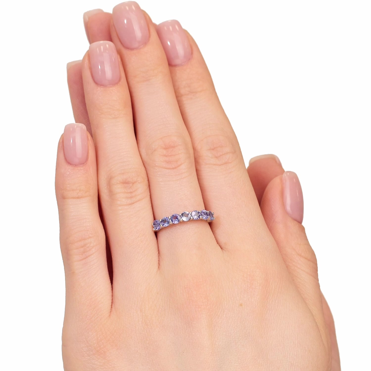 Золотое кольцо с танзанитами