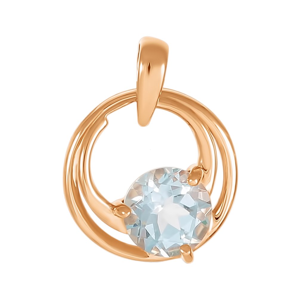 Золотая подвеска с топазом