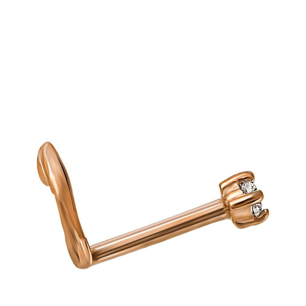 Золотой пирсинг с фианитом