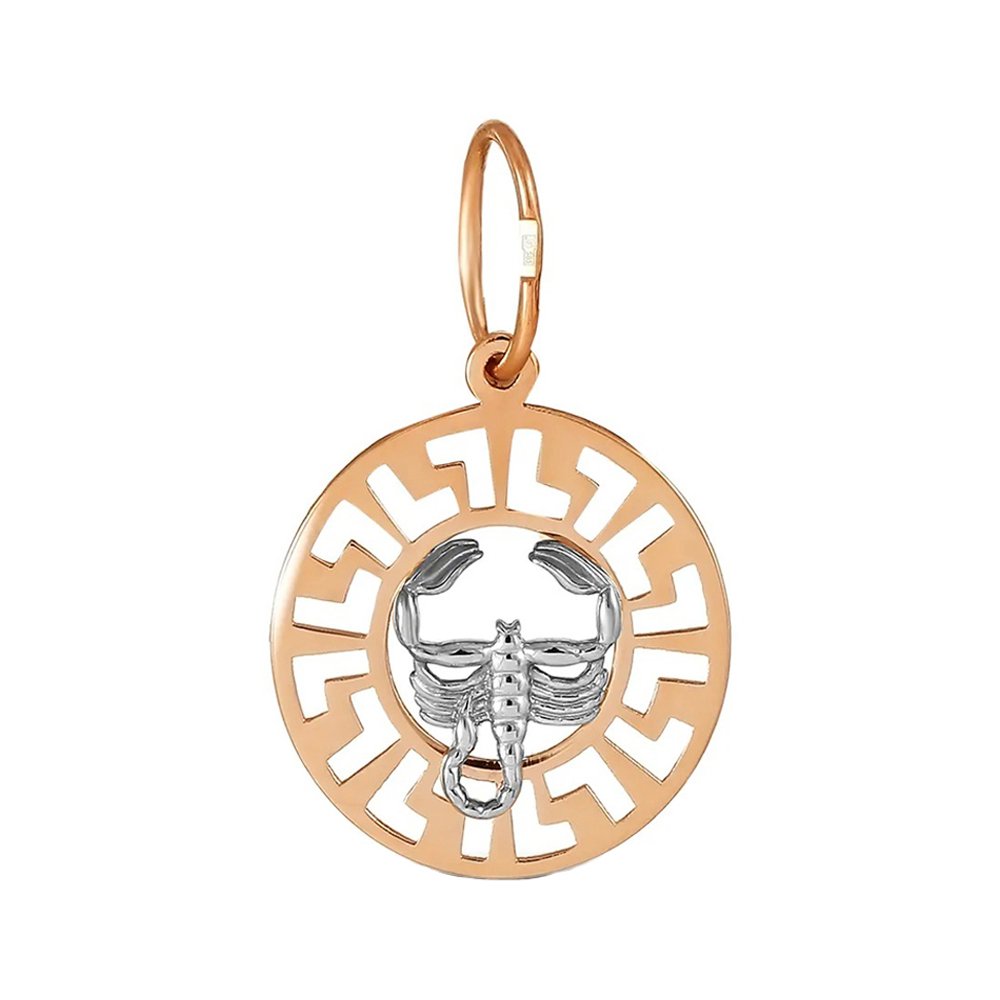 Золотая подвеска со знаком зодиака Скорпион