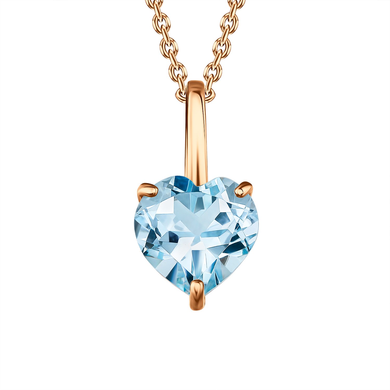 Золотая подвеска с топазом