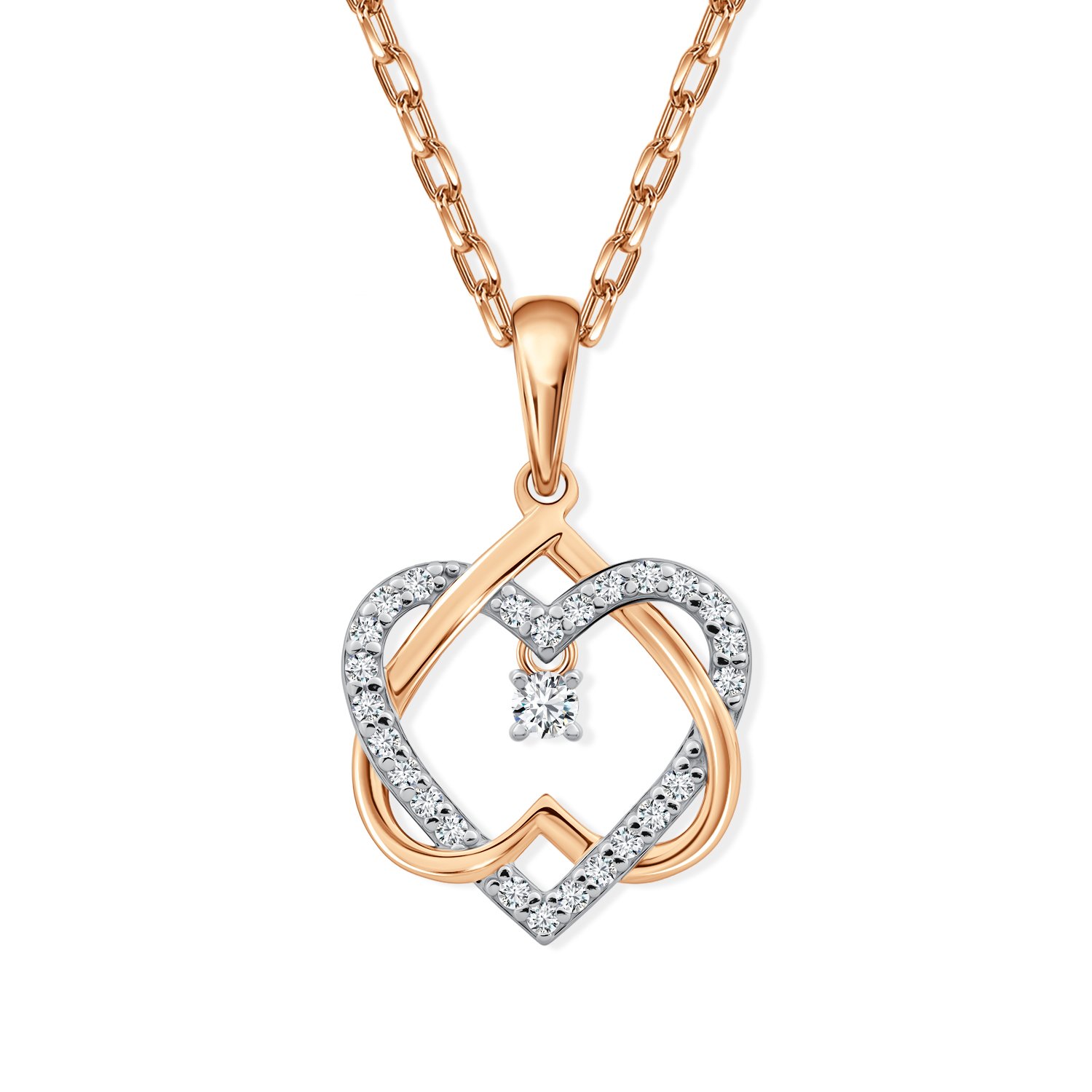 Фото «Золотая подвеска с фианитами»