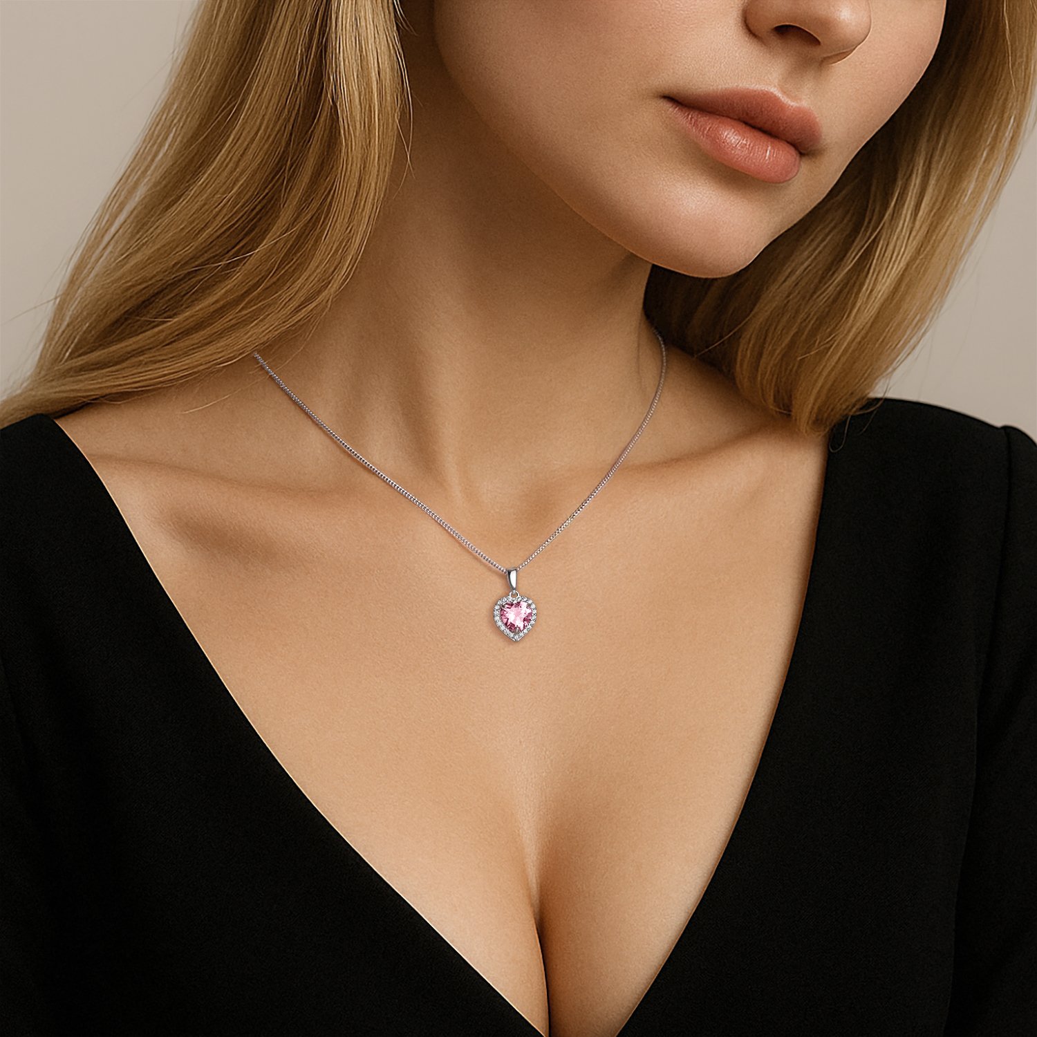 Серебряная подвеска с фианитами