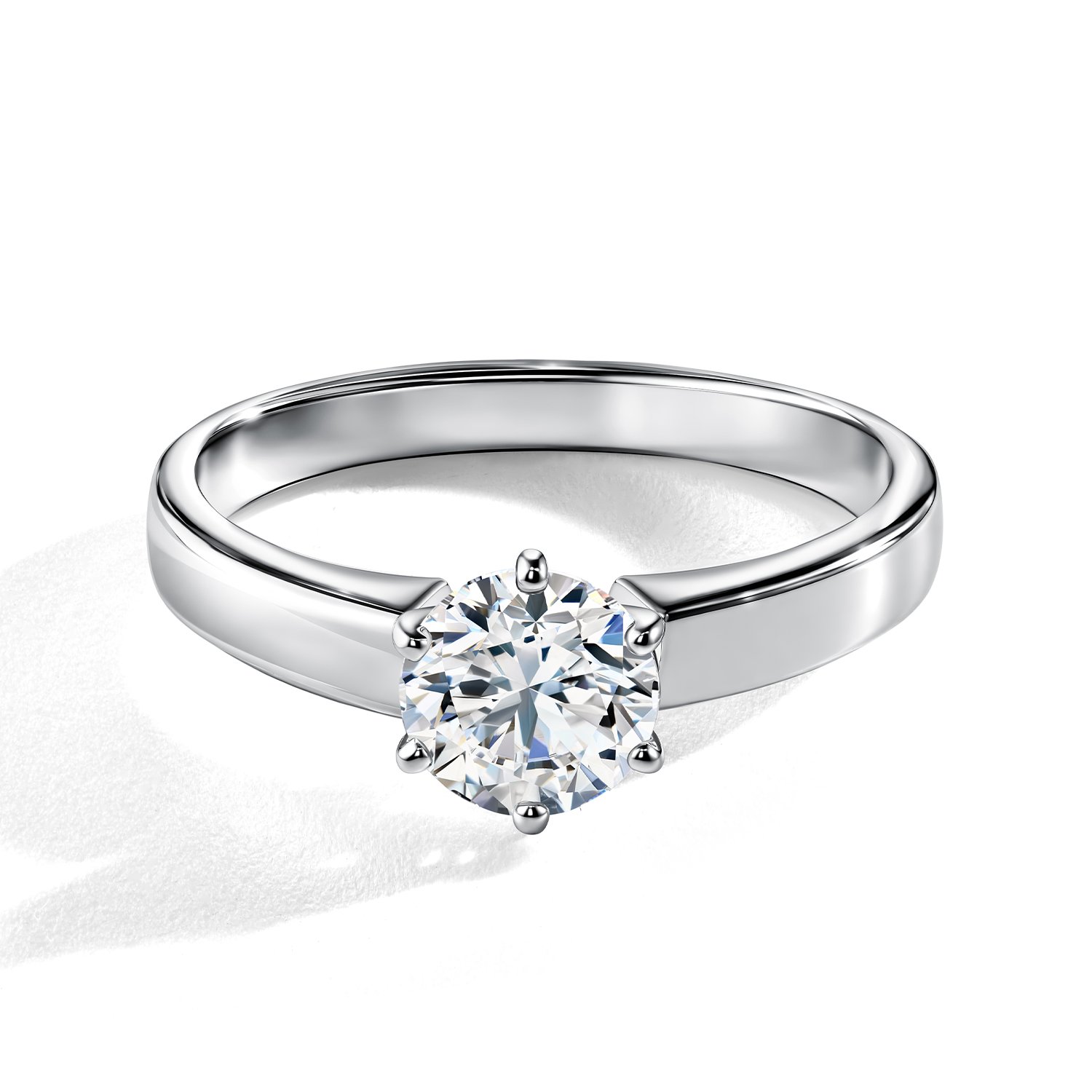 Золотое кольцо с бриллиантом выращенным