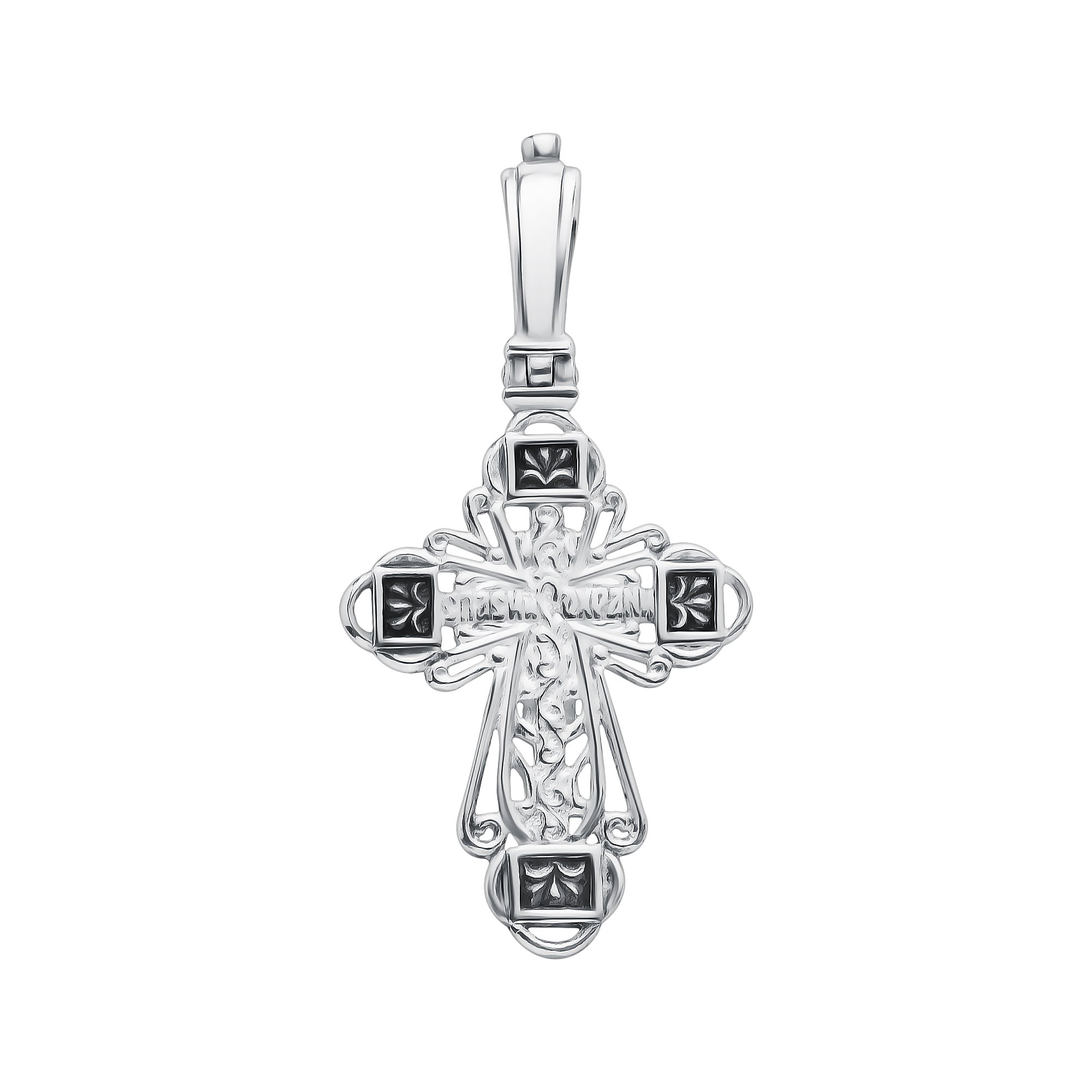Серебряный крест с чернением